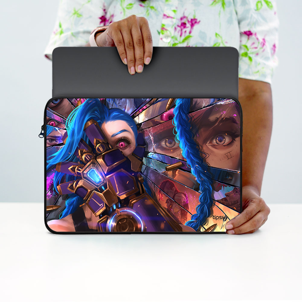 "JINX ARCANE - DILLUSION" -Laptop Sleeves:Bold Modern Design for Every Size