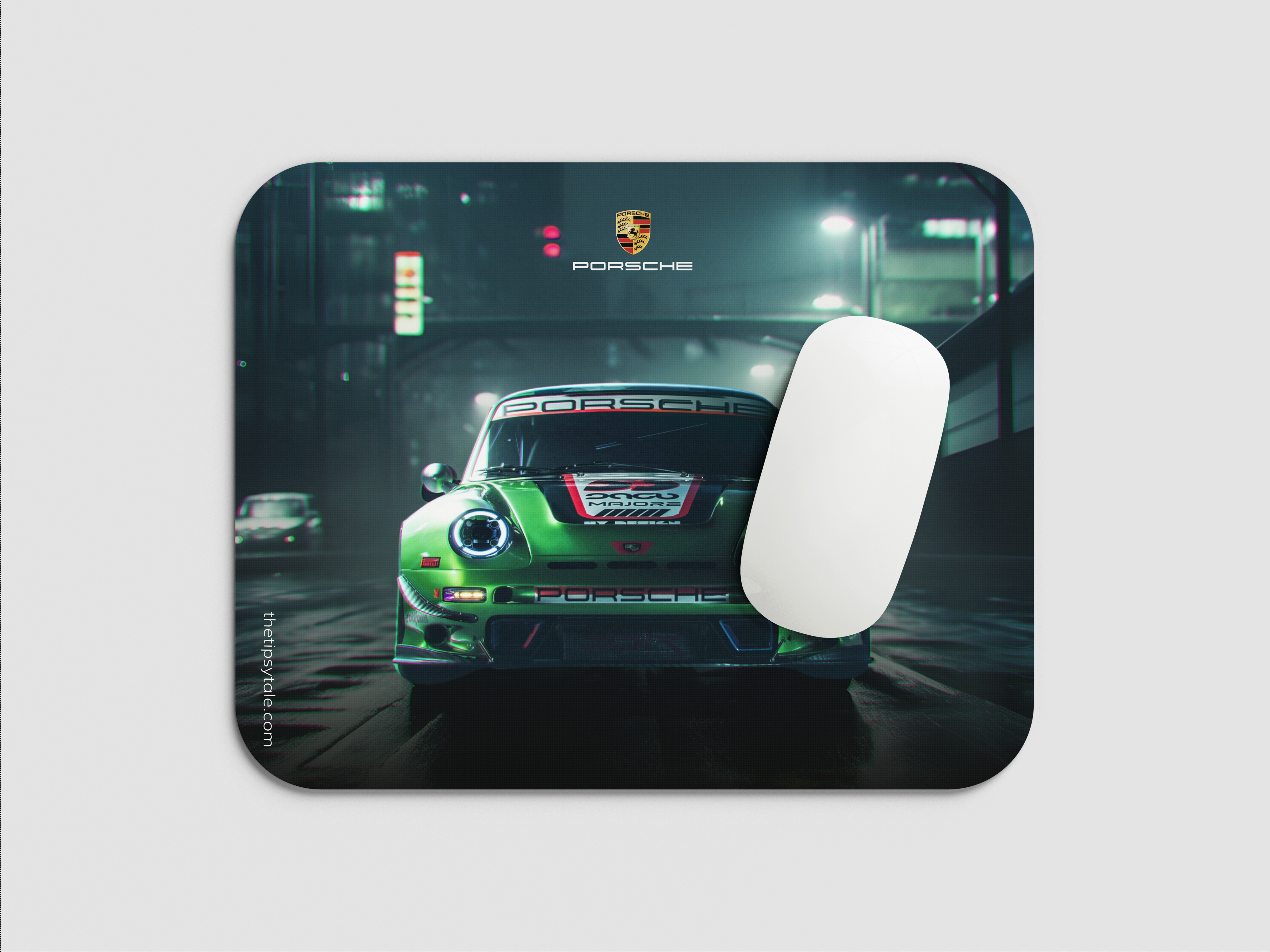 "Porsche- The Elegant Green" Mousepad Enhance Your Workspace with Style
