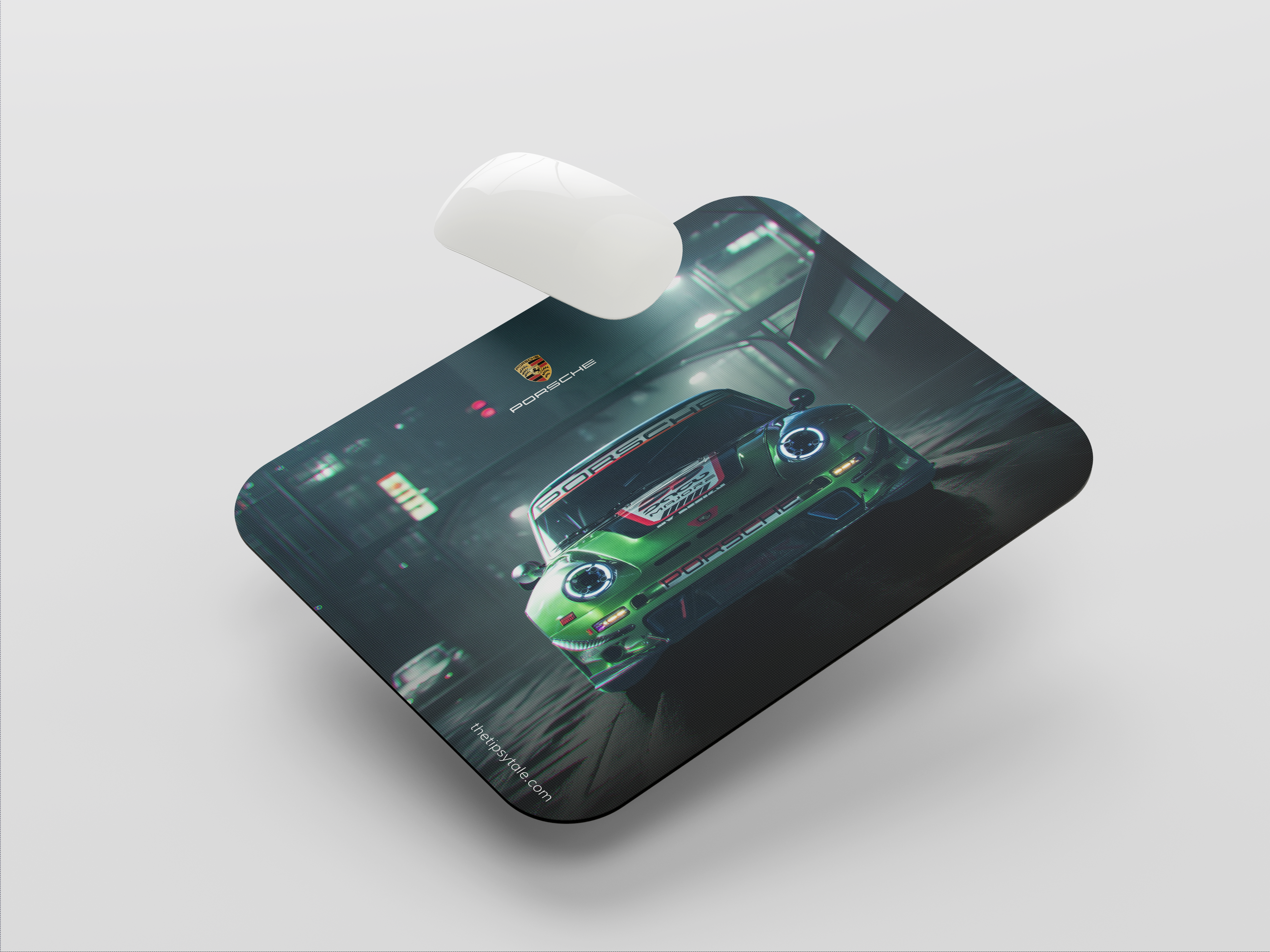 "Porsche- The Elegant Green" Mousepad Enhance Your Workspace with Style