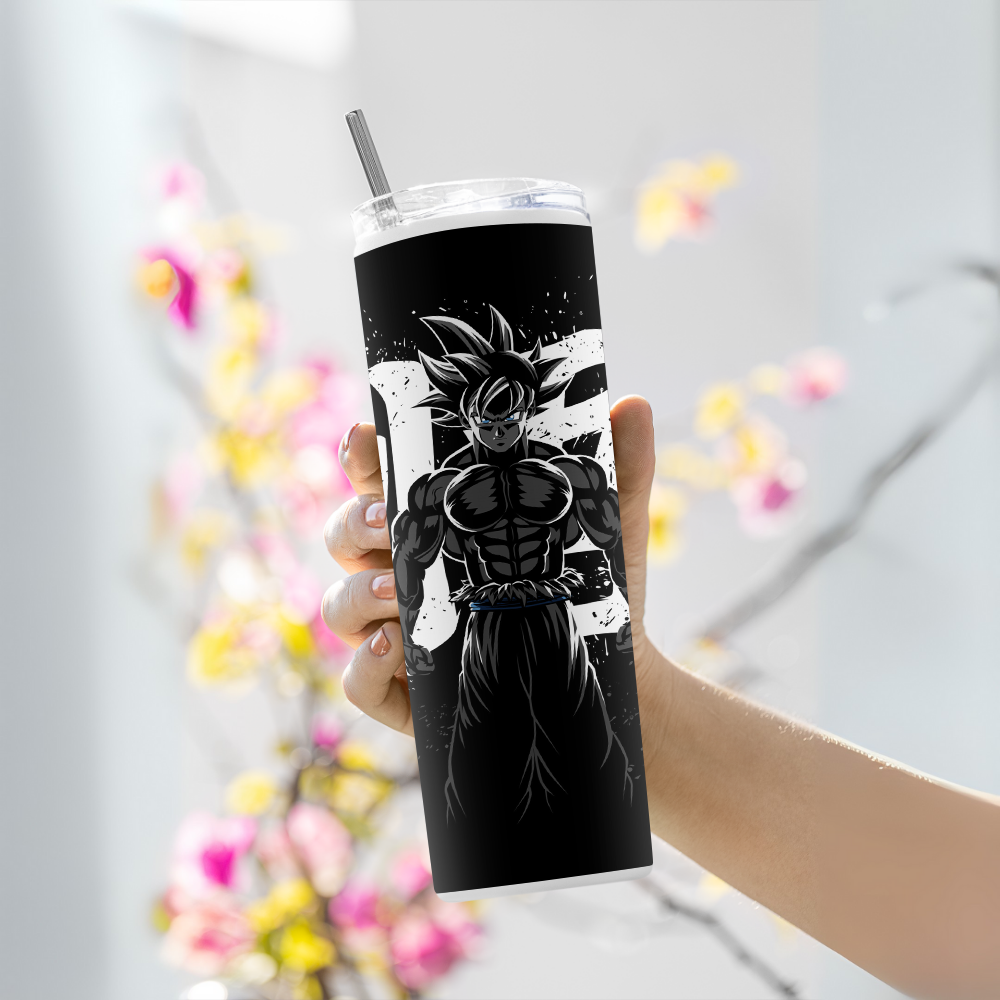 "Son Goku:Dragon Ballz" Tumbler with Metal Straw