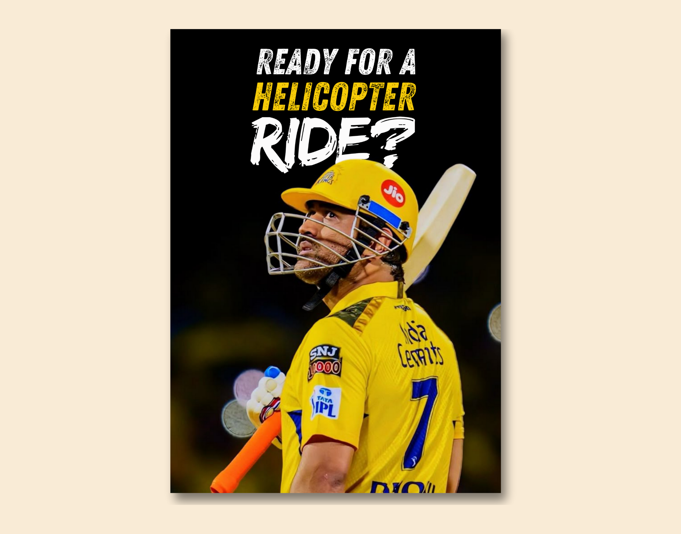 "Dhoni's Helicopter Shot"- Shiny & Sturdy Metallic Poster  Art That Pops & Sticks