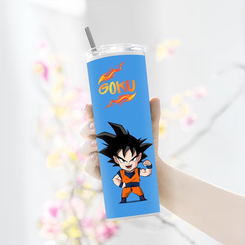 "GOKU - FAN ART" Tumbler with Metal Straw