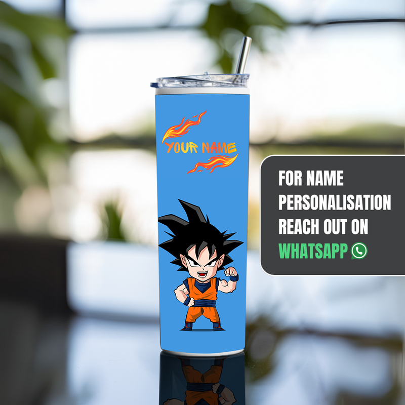 "GOKU - FAN ART" Tumbler with Metal Straw