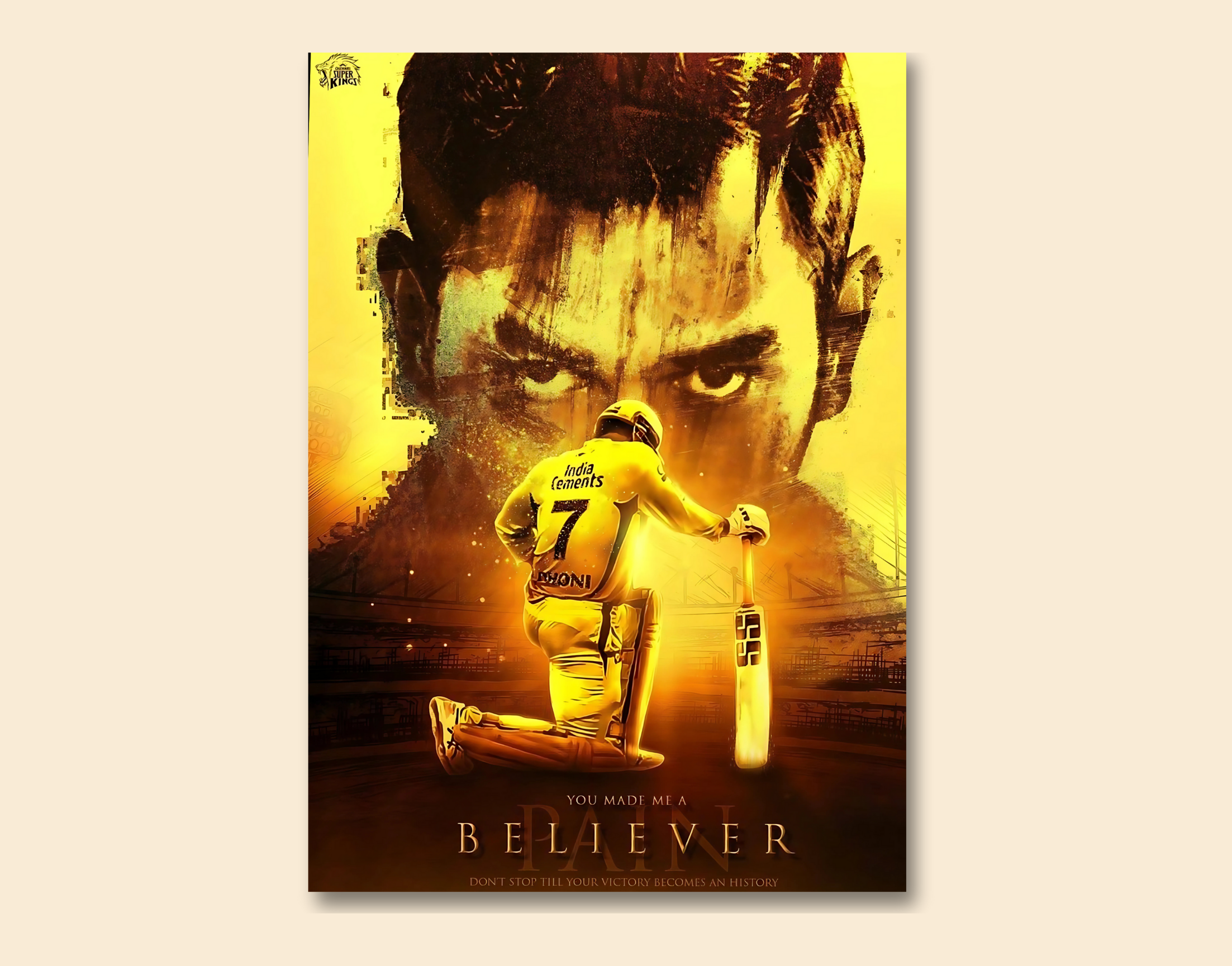 "MSD-BELIEVER"- Shiny & Sturdy Metallic Poster  Art That Pops & Sticks