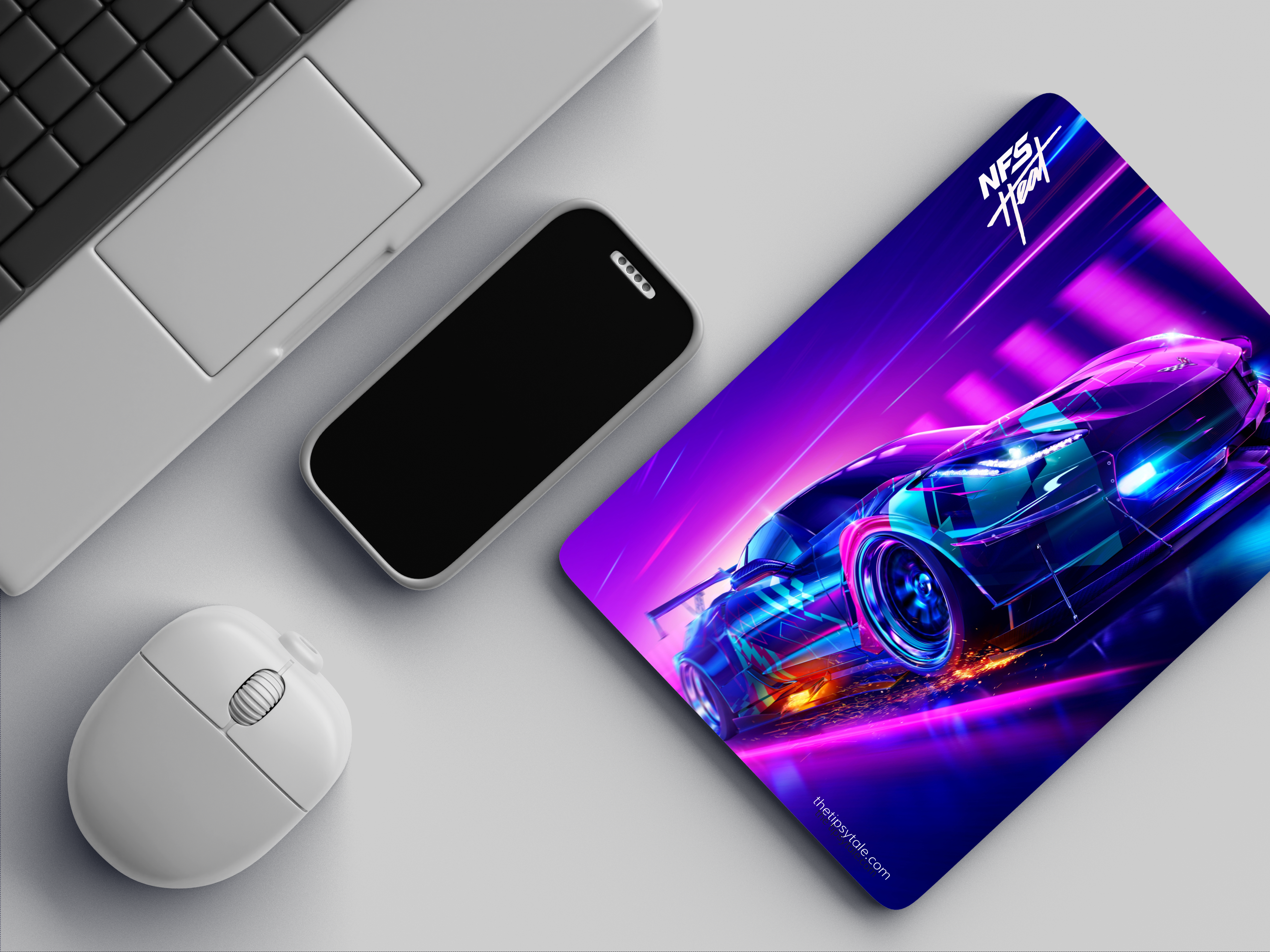 "NFS HEAT- CAR VIBES" Mousepad Enhance Your Workspace with Style