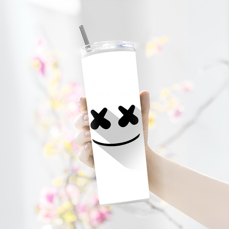 "MARSHMELLO" Tumbler with Metal Straw