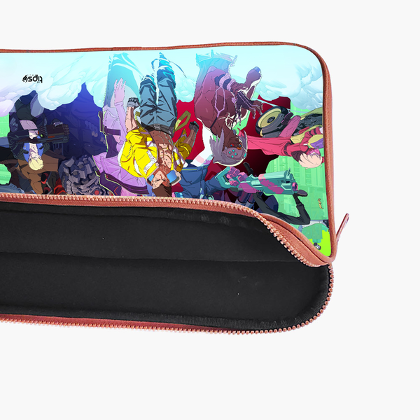 "CYBERPUNK 2077- CHROME RUSH " -Laptop Sleeves:Bold Modern Design for Every Size
