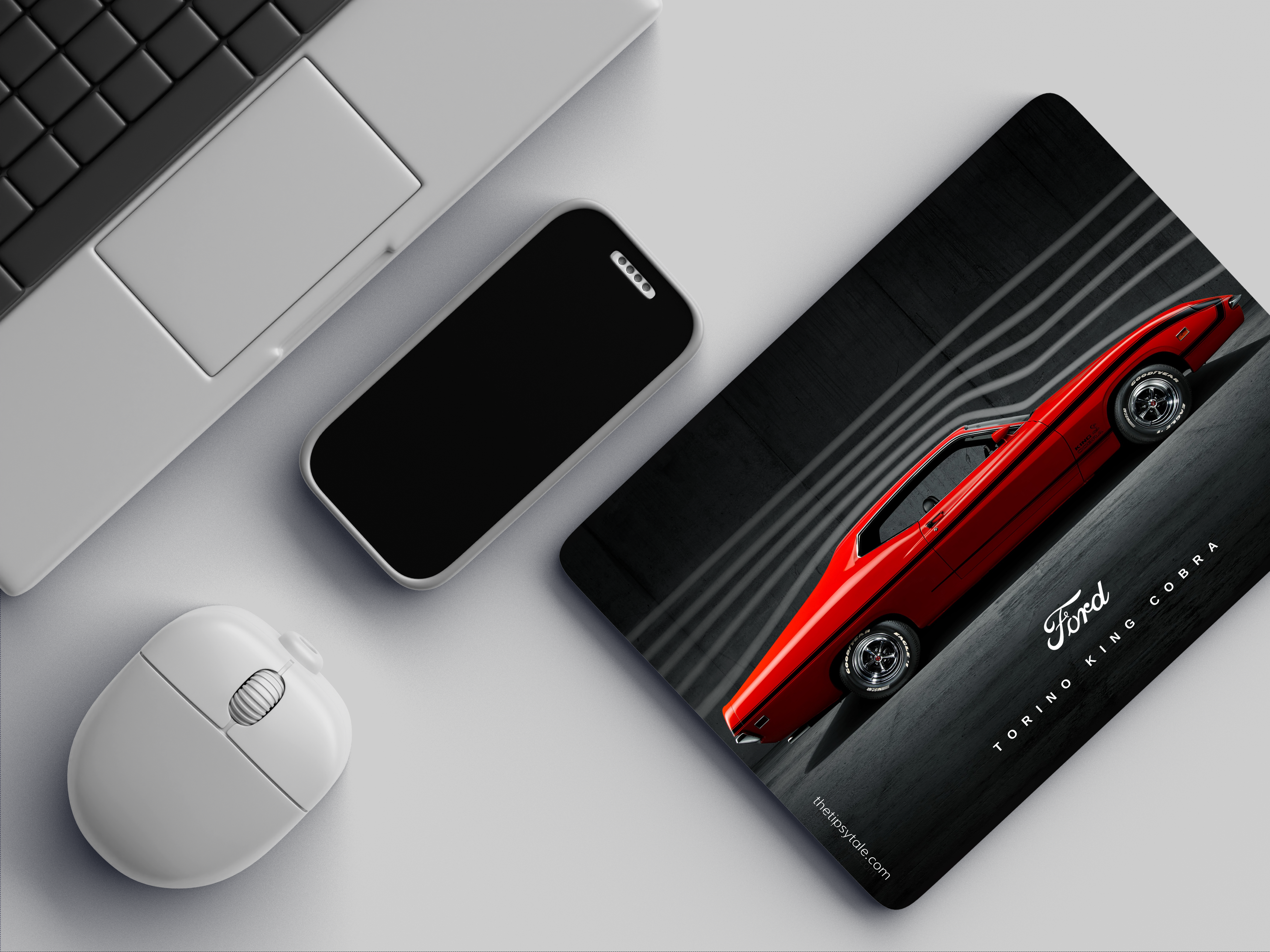 "1970 Ford Torino King Cobra" Mousepad Enhance Your Workspace with Style