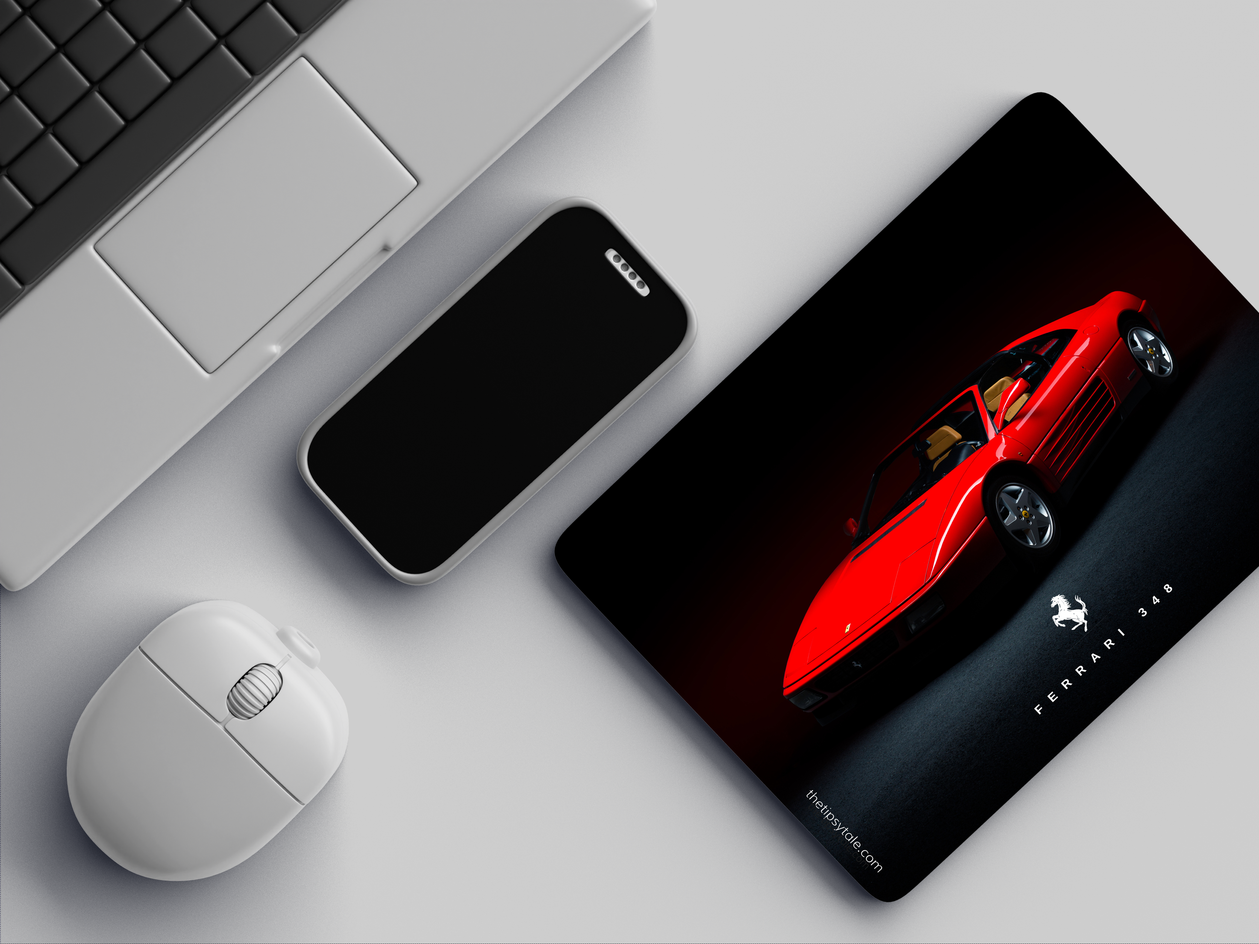 "FERRARI 348" Mousepad Enhance Your Workspace with Style