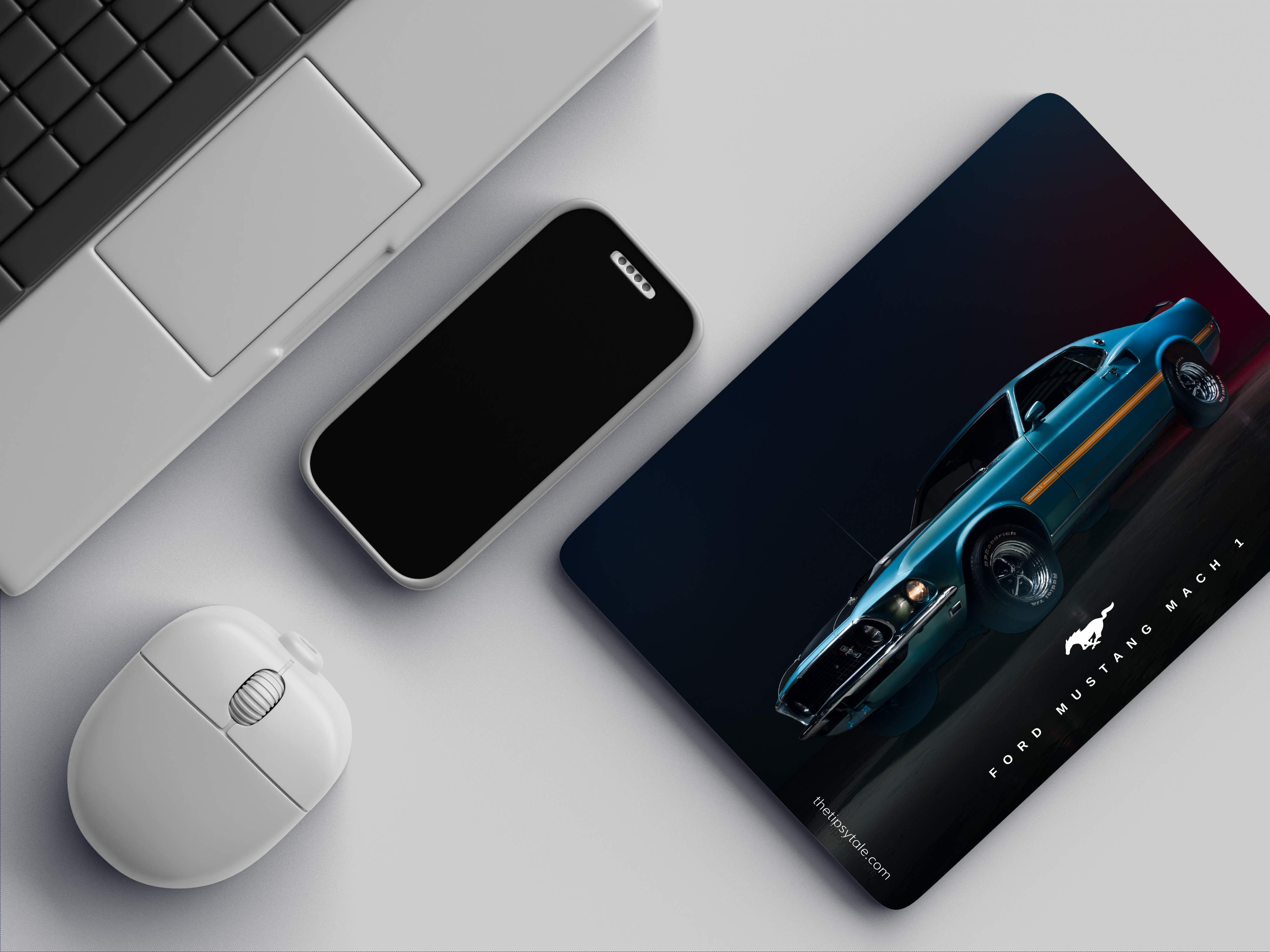 "FORD MUSTANG MACH 1" Mousepad Enhance Your Workspace with Style