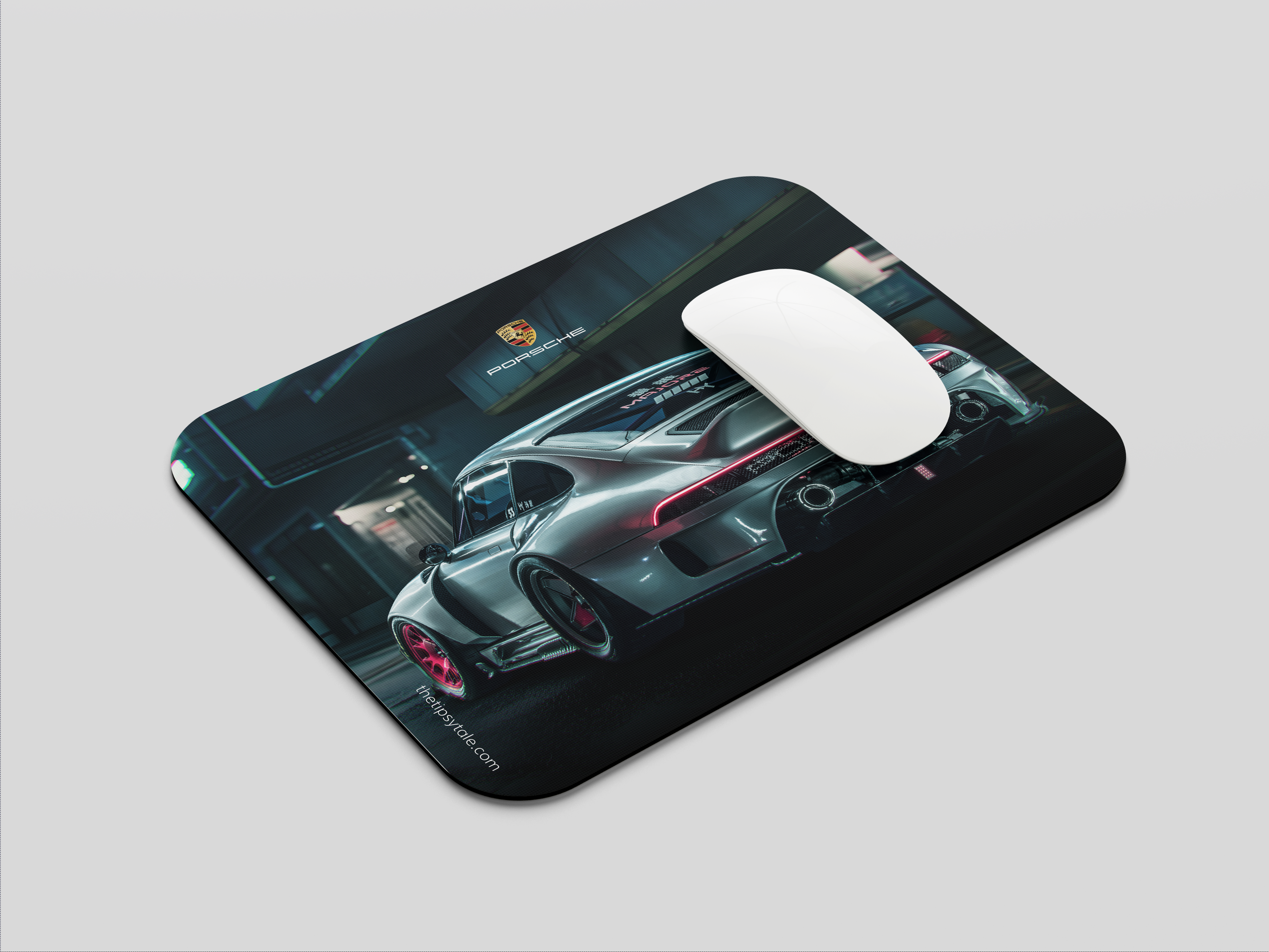"Porsche- The Royal Silver" Mousepad Enhance Your Workspace with Style