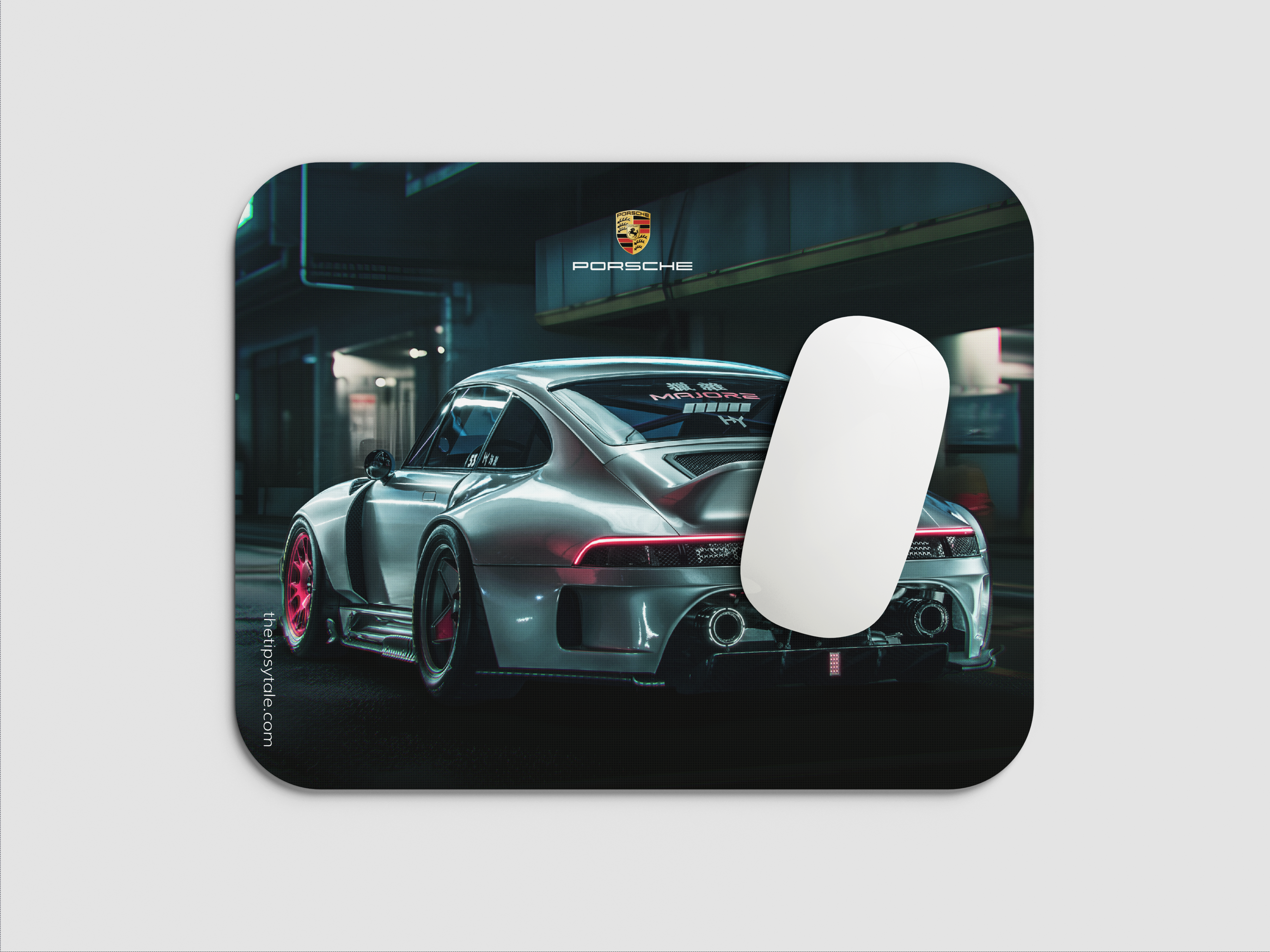 "Porsche- The Royal Silver" Mousepad Enhance Your Workspace with Style