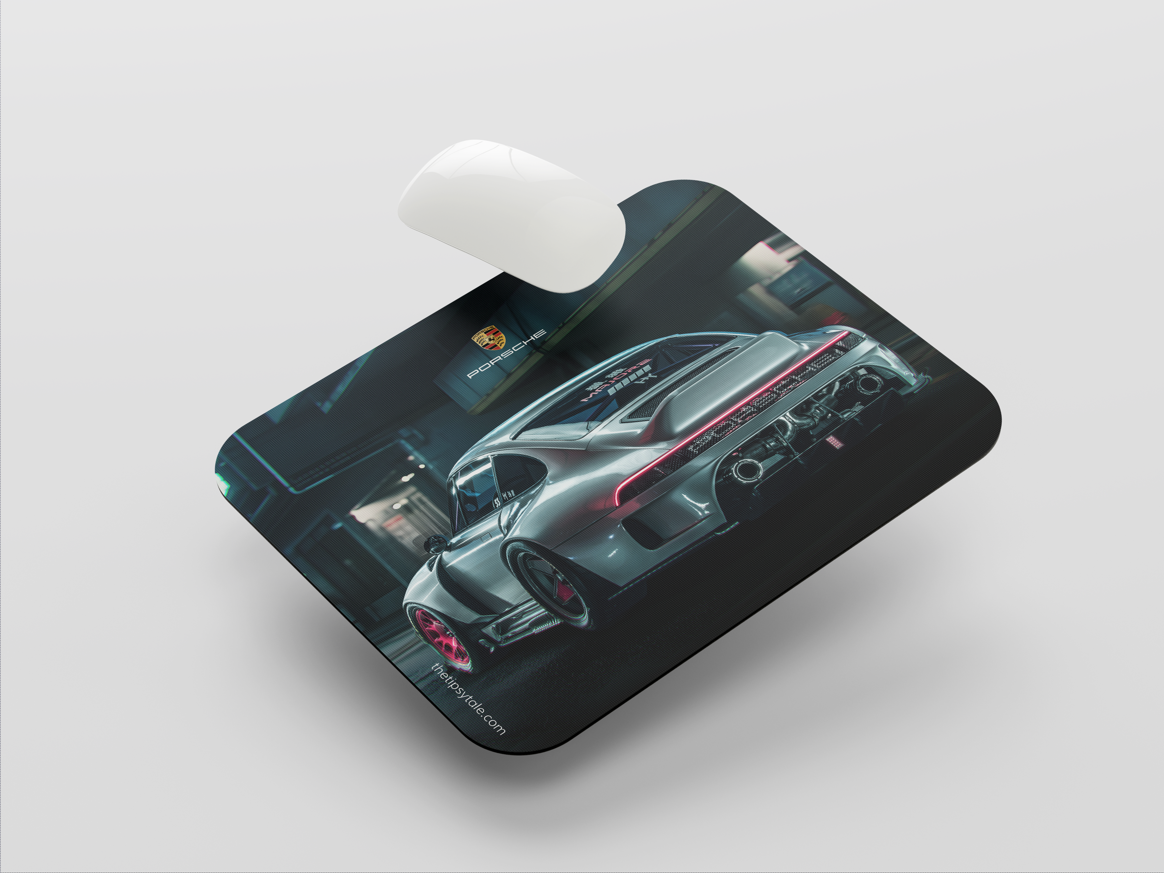 "Porsche- The Royal Silver" Mousepad Enhance Your Workspace with Style