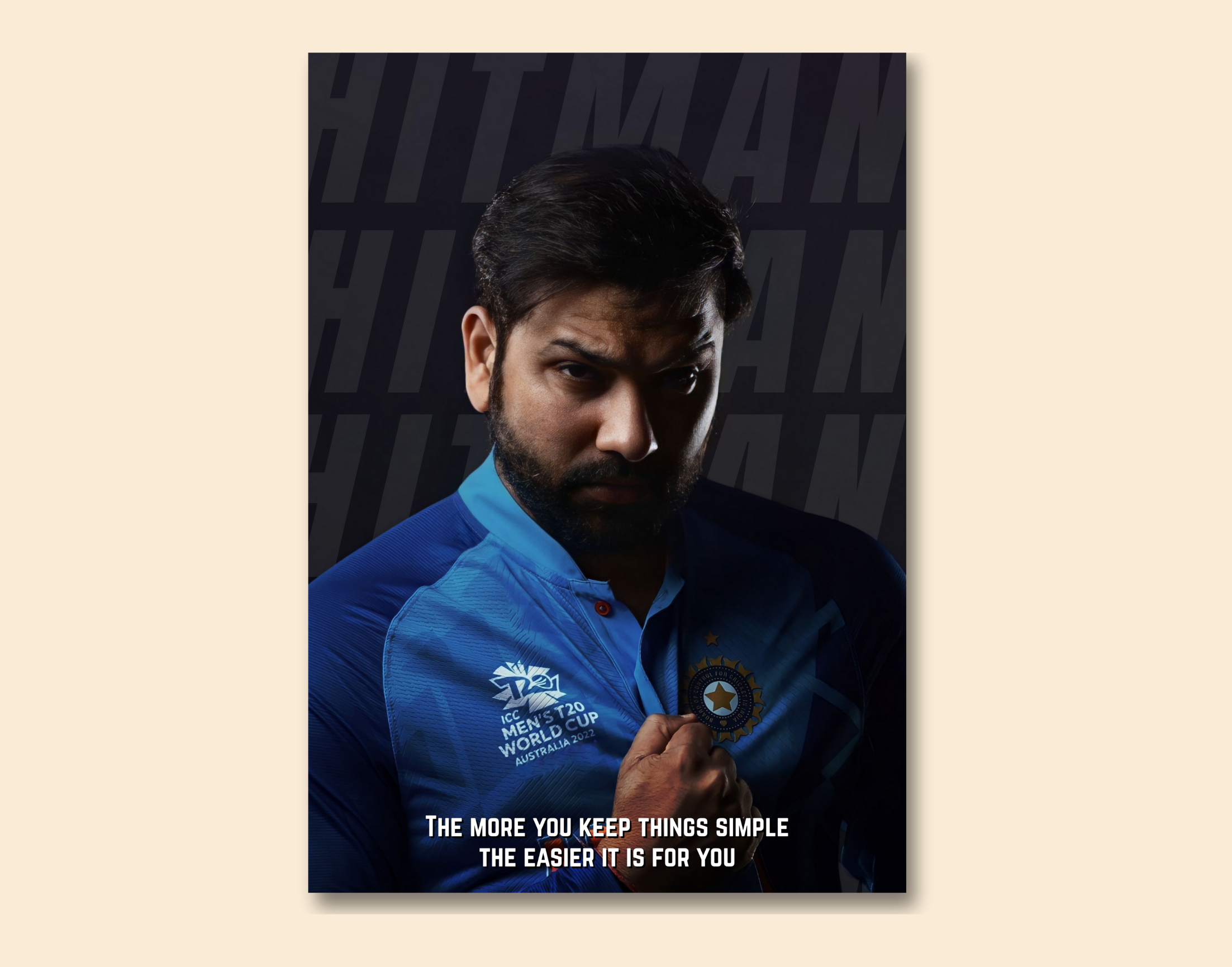 "Rohit Sharma: Shaana"- Shiny & Sturdy Metallic Poster  Art That Pops & Sticks