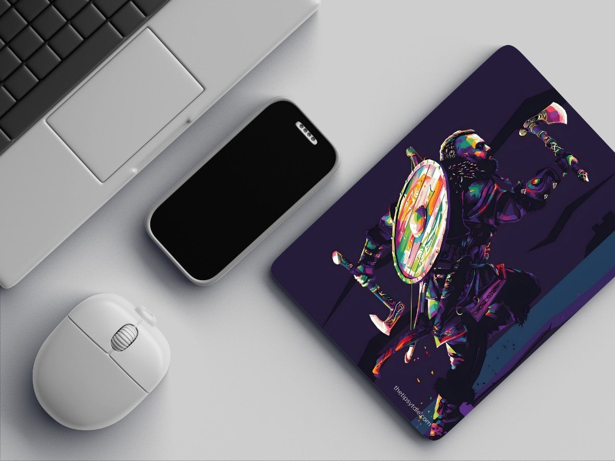 "ASSASSINS CREED VALHALLA - ART WORK" Mousepad Enhance Your Workspace with Style