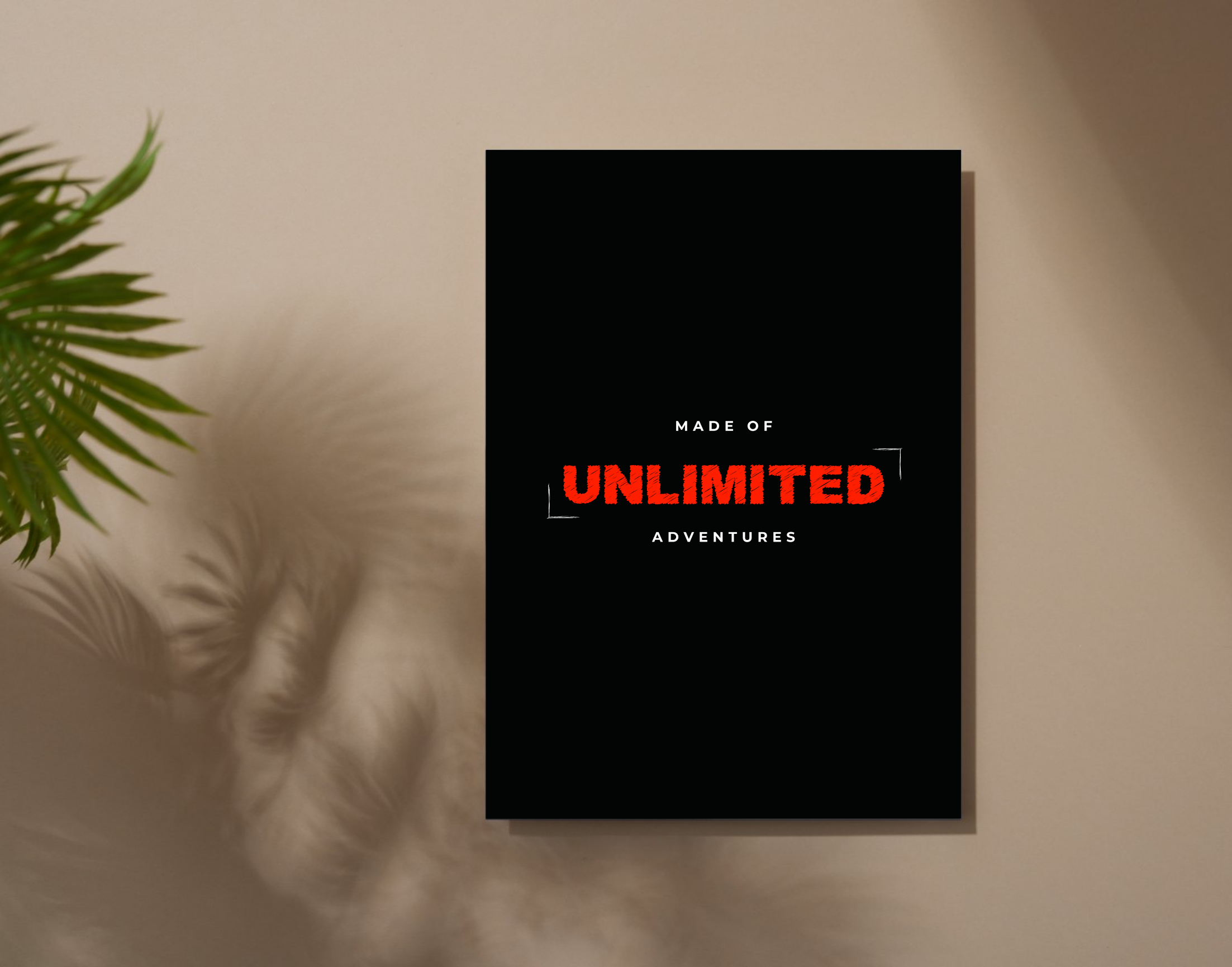 "MADE OF ULTIMATE ADVENTURE"- Shiny & Sturdy Metallic Poster  Art That Pops & Sticks (Literally!)
