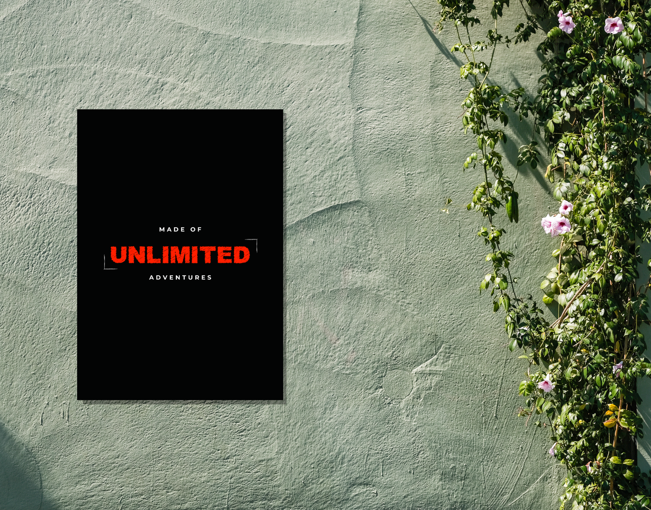 "MADE OF ULTIMATE ADVENTURE"- Shiny & Sturdy Metallic Poster  Art That Pops & Sticks (Literally!)
