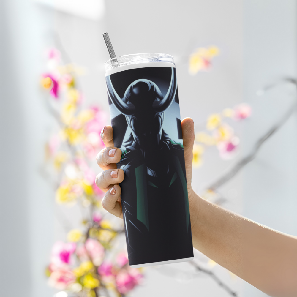 "I am Loki of Asgard" Tumbler with Metal Straw