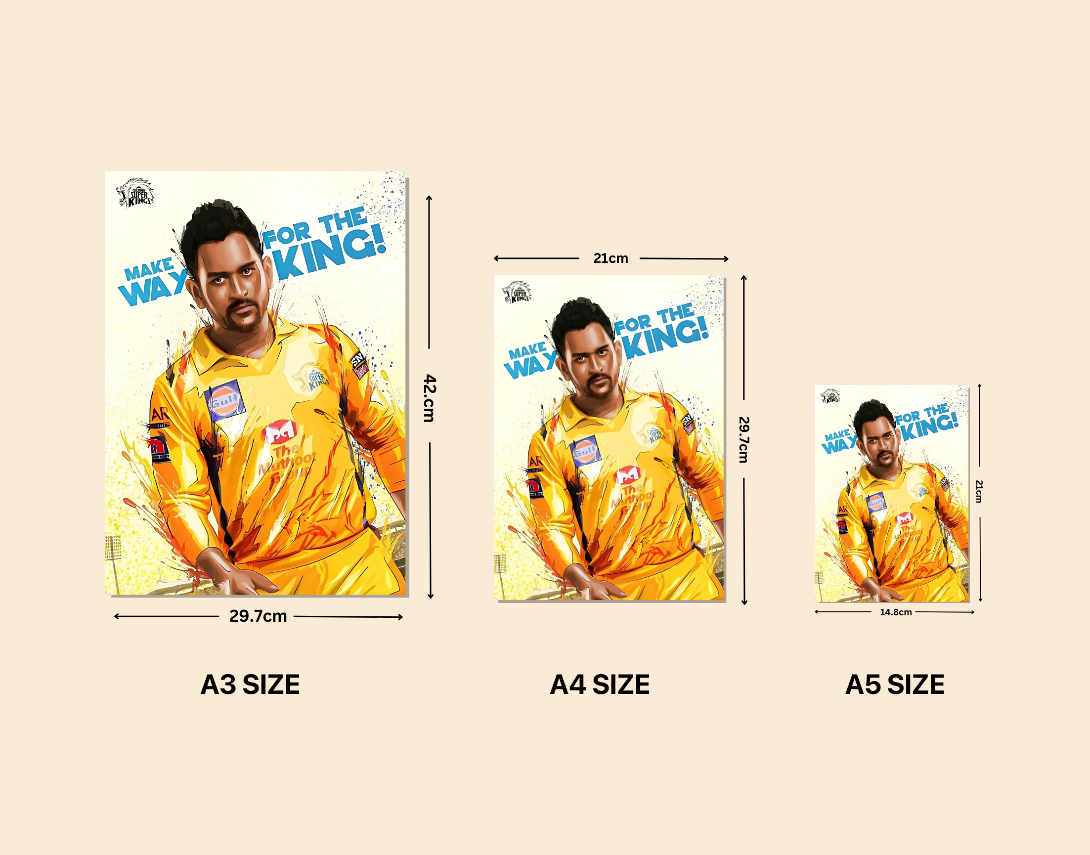 "Make Way For The King: MSD"- Shiny & Sturdy Metallic Poster  Art That Pops & Sticks