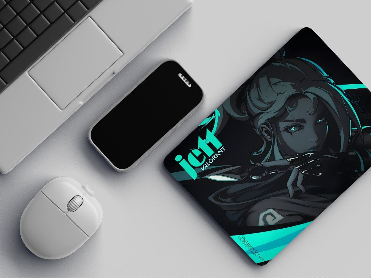 "JETT- VALORANT" Mousepad Enhance Your Workspace with Style