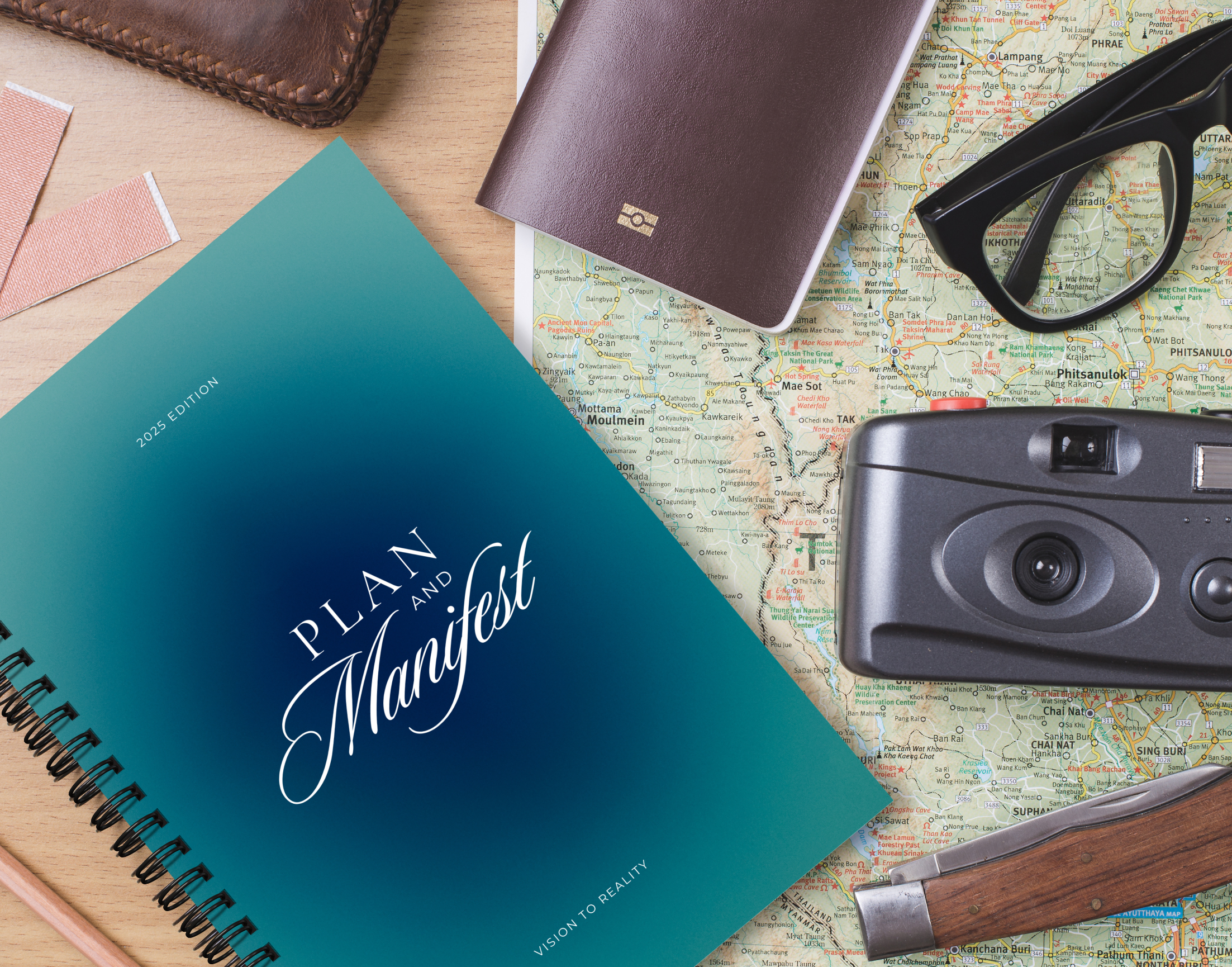 "PLAN AND MANIFEST" Elegant & Inspiring Diary for Daily Reflection