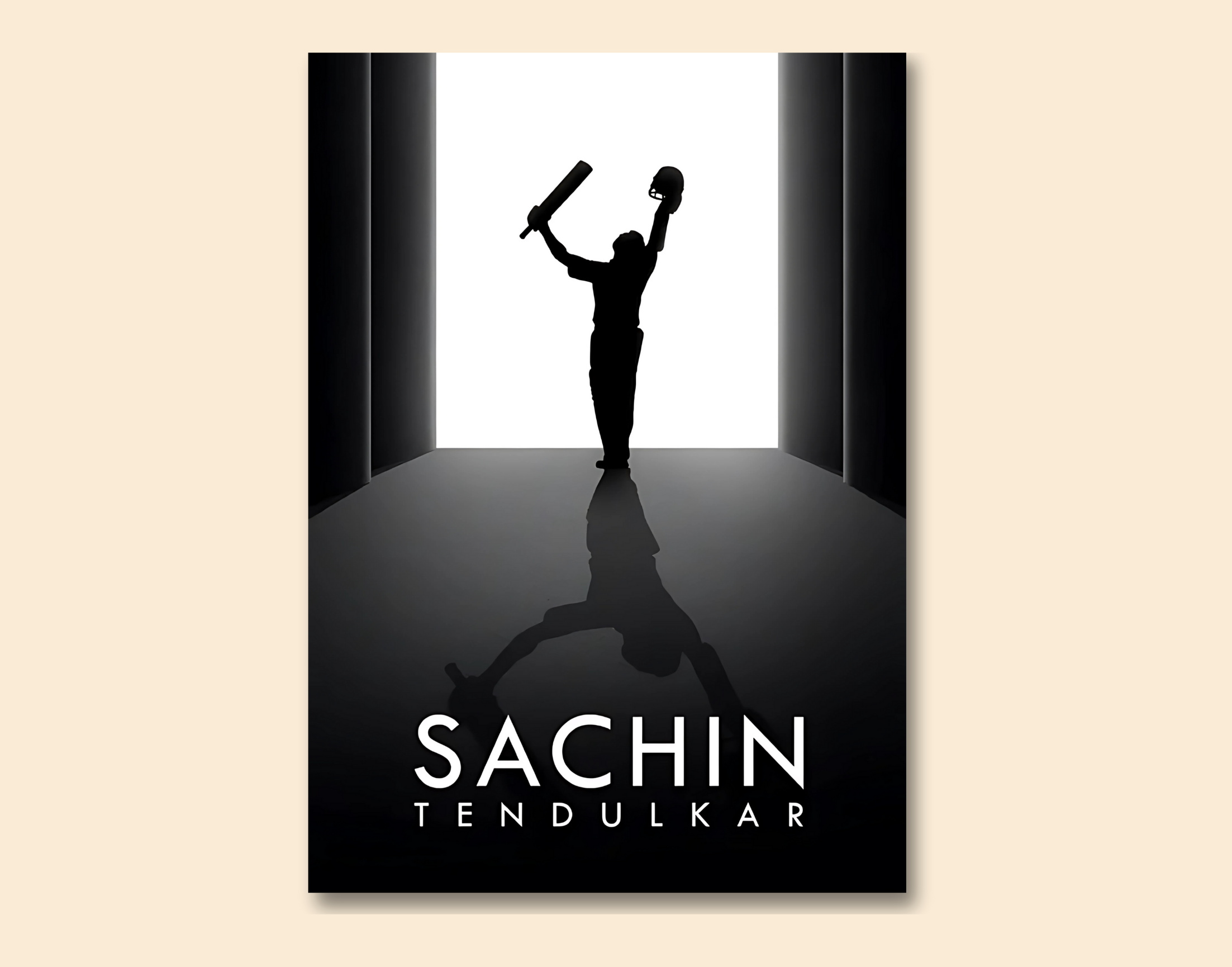 "Sachin Tendulkar: God of Cricket"- Shiny & Sturdy Metallic Poster  Art That Pops & Sticks