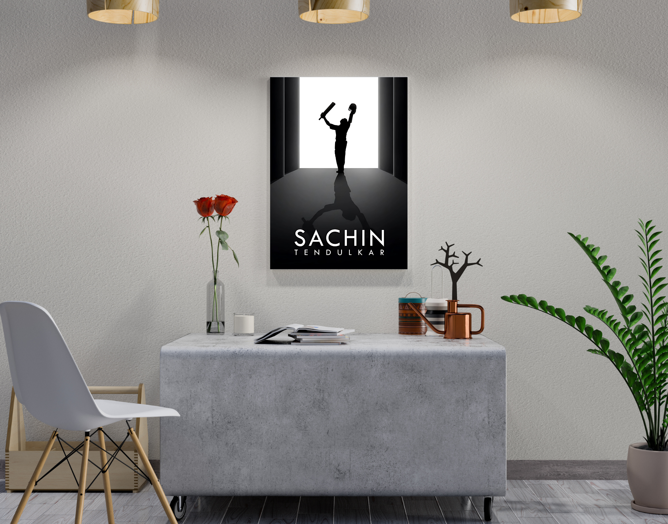 "Sachin Tendulkar: God of Cricket"- Shiny & Sturdy Metallic Poster  Art That Pops & Sticks