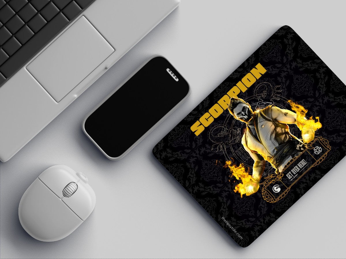 "SCORPION- GET OVER HERE" Mousepad Enhance Your Workspace with Style