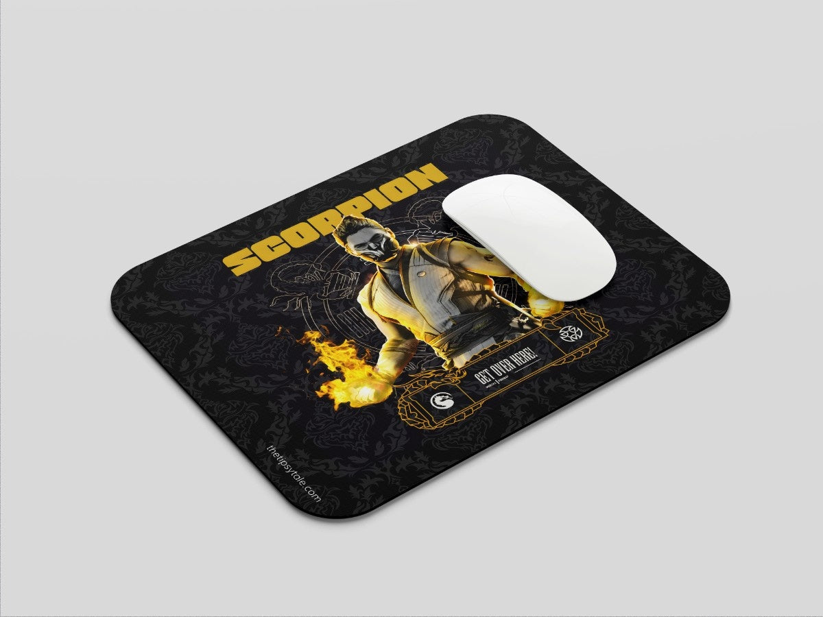 "SCORPION- GET OVER HERE" Mousepad Enhance Your Workspace with Style