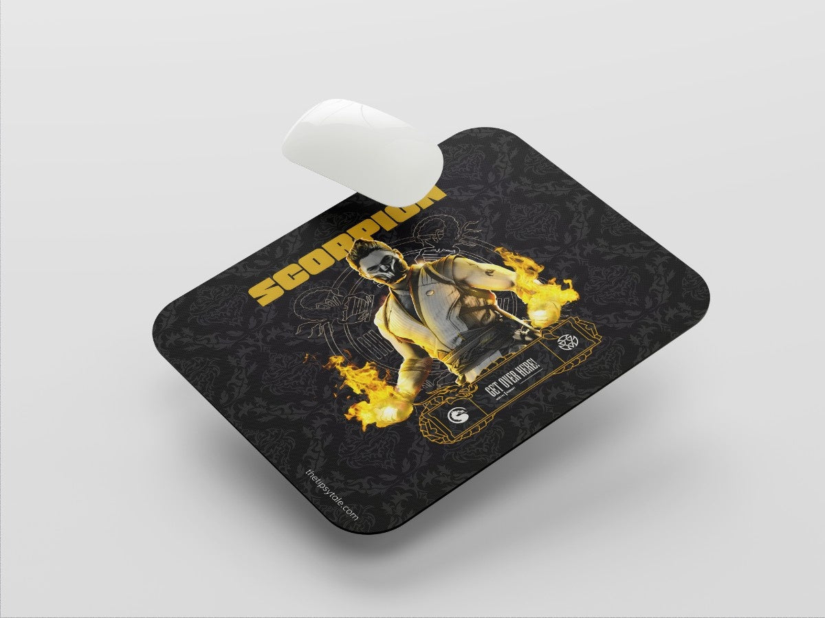 "SCORPION- GET OVER HERE" Mousepad Enhance Your Workspace with Style