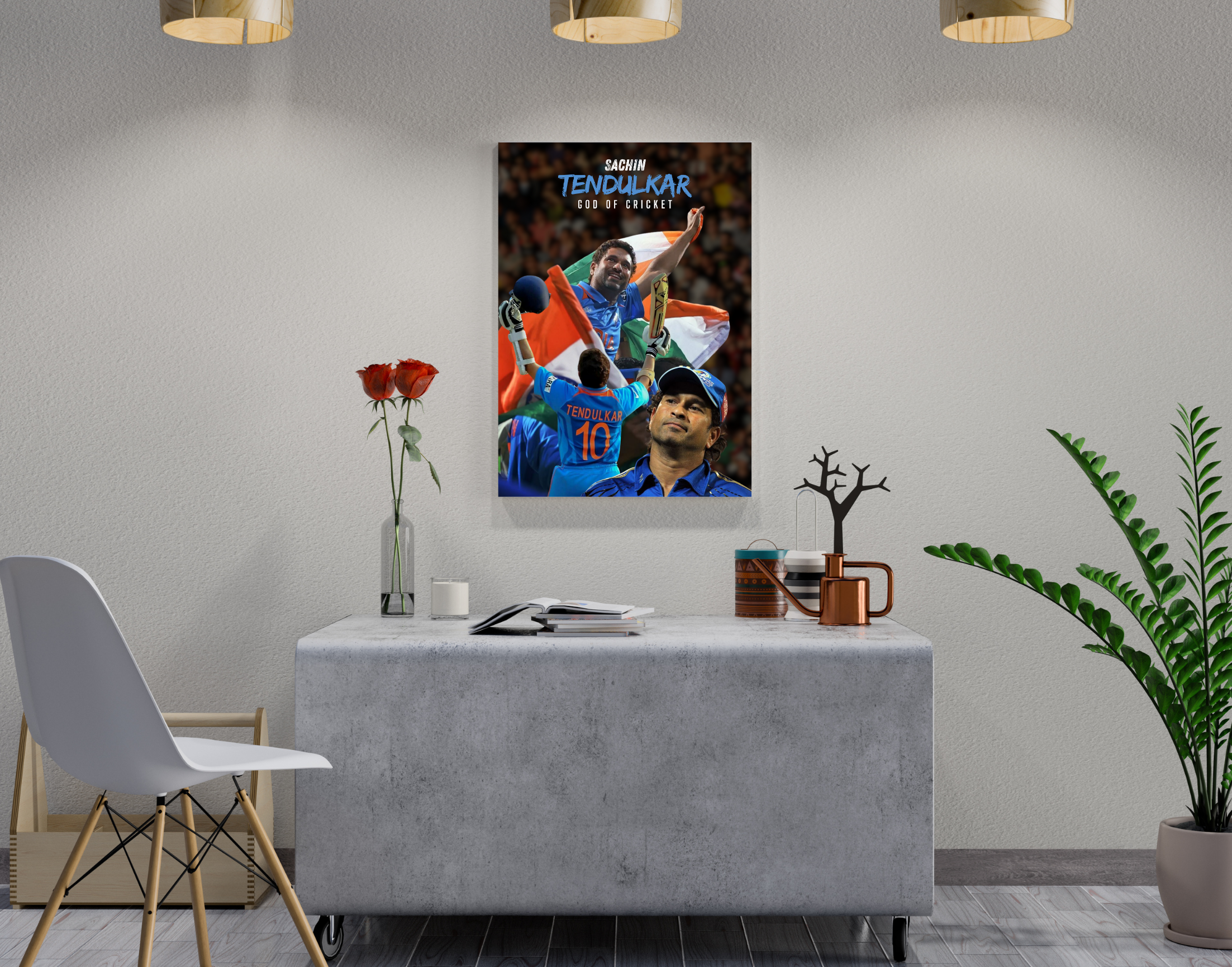 "Sachin Tendulkar: Master Blaster"- Shiny & Sturdy Metallic Poster  Art That Pops & Sticks