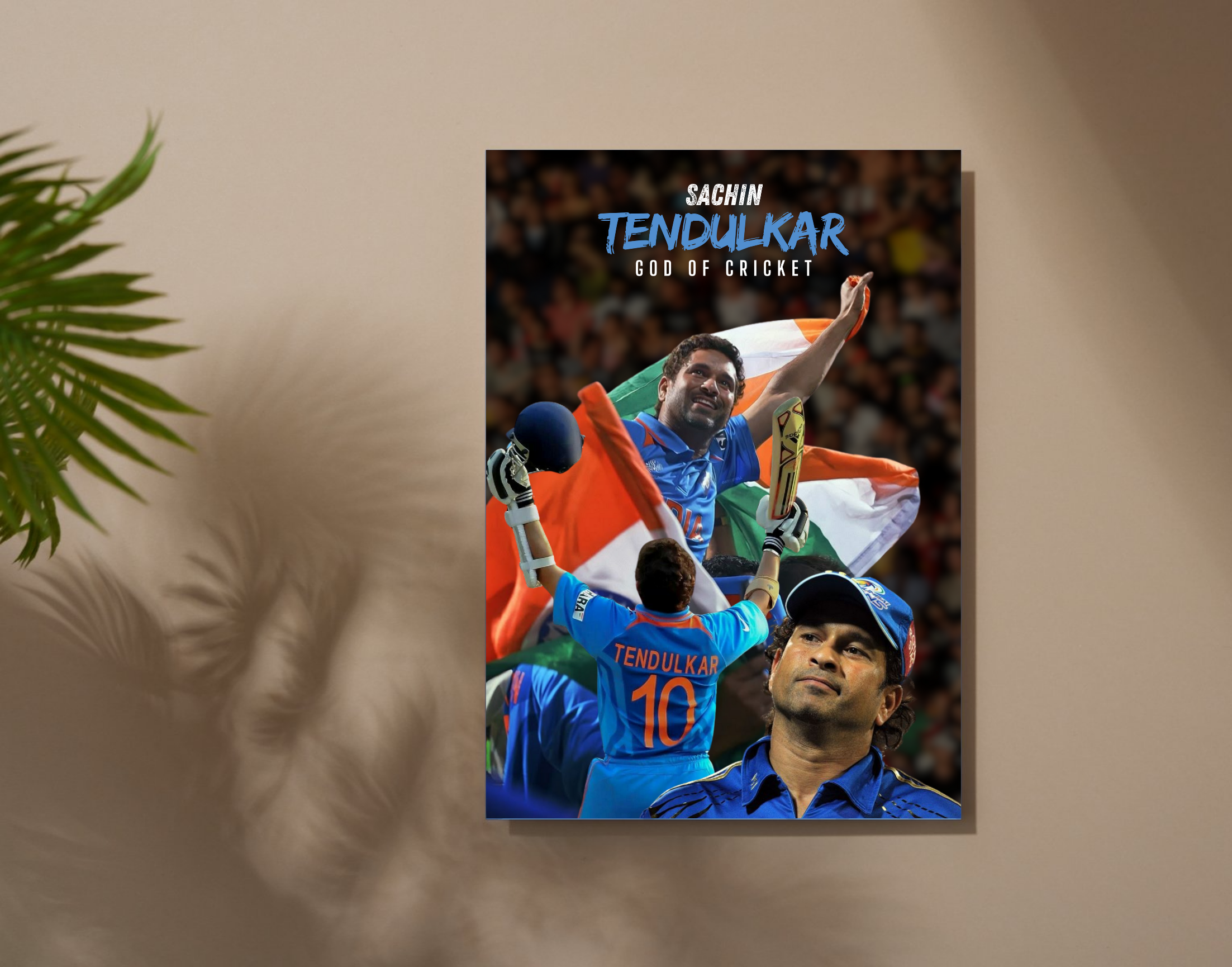 "Sachin Tendulkar: Master Blaster"- Shiny & Sturdy Metallic Poster  Art That Pops & Sticks