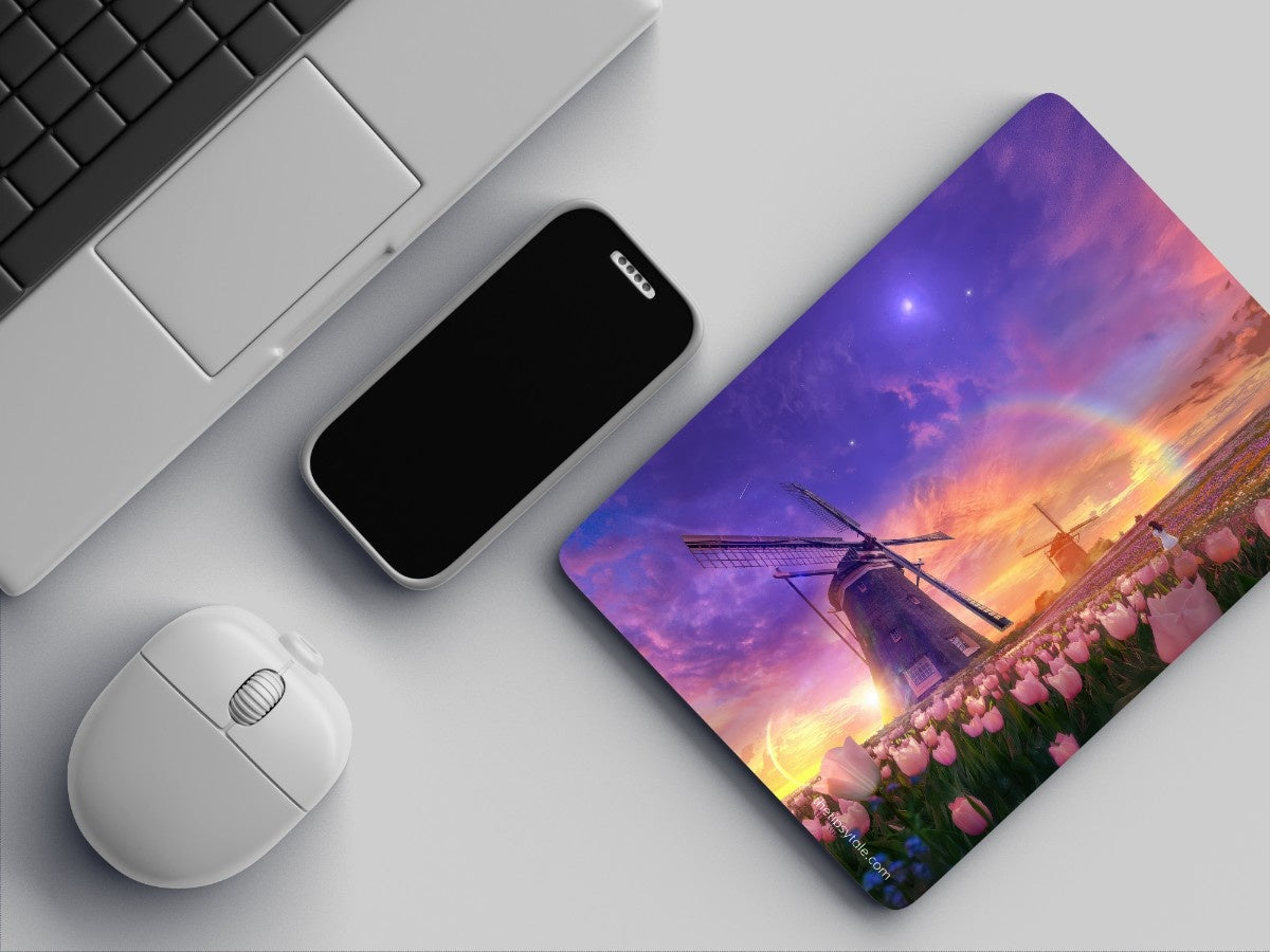 "TULIPS FIELD" Mousepad Enhance Your Workspace with Style