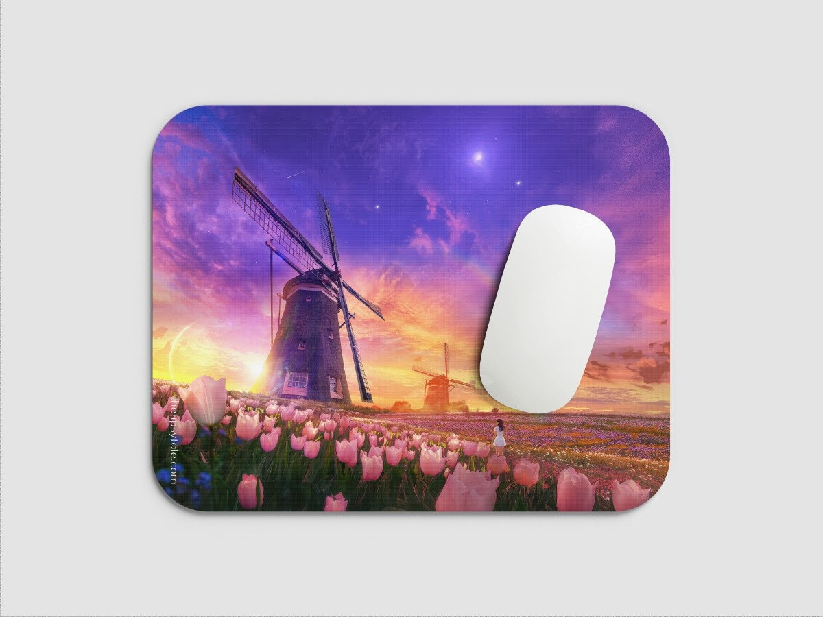 "TULIPS FIELD" Mousepad Enhance Your Workspace with Style
