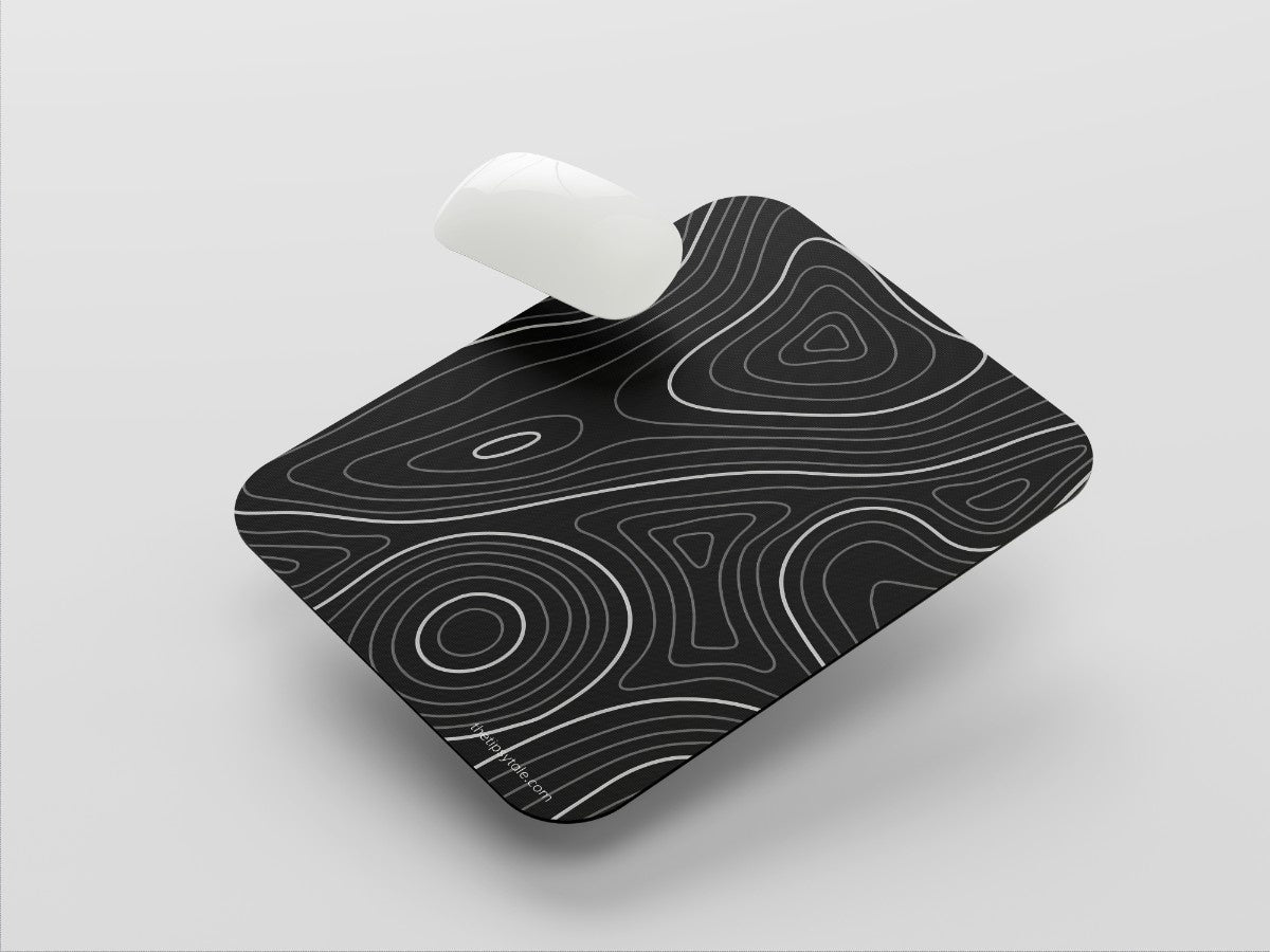 "Abstract wood wave black" Mousepad Enhance Your Workspace with Style
