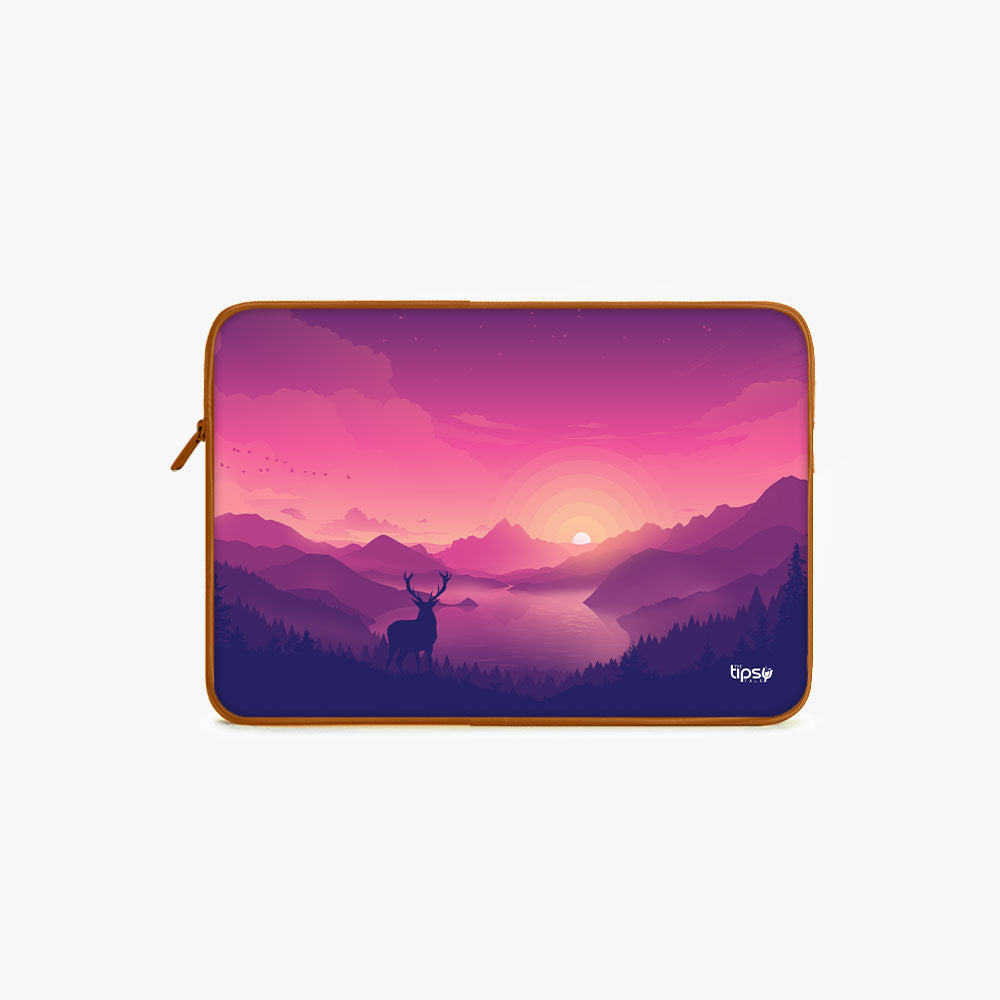 "NATURE CALLING DEER " Laptop Sleeves: Bold Modern Design for Every Size