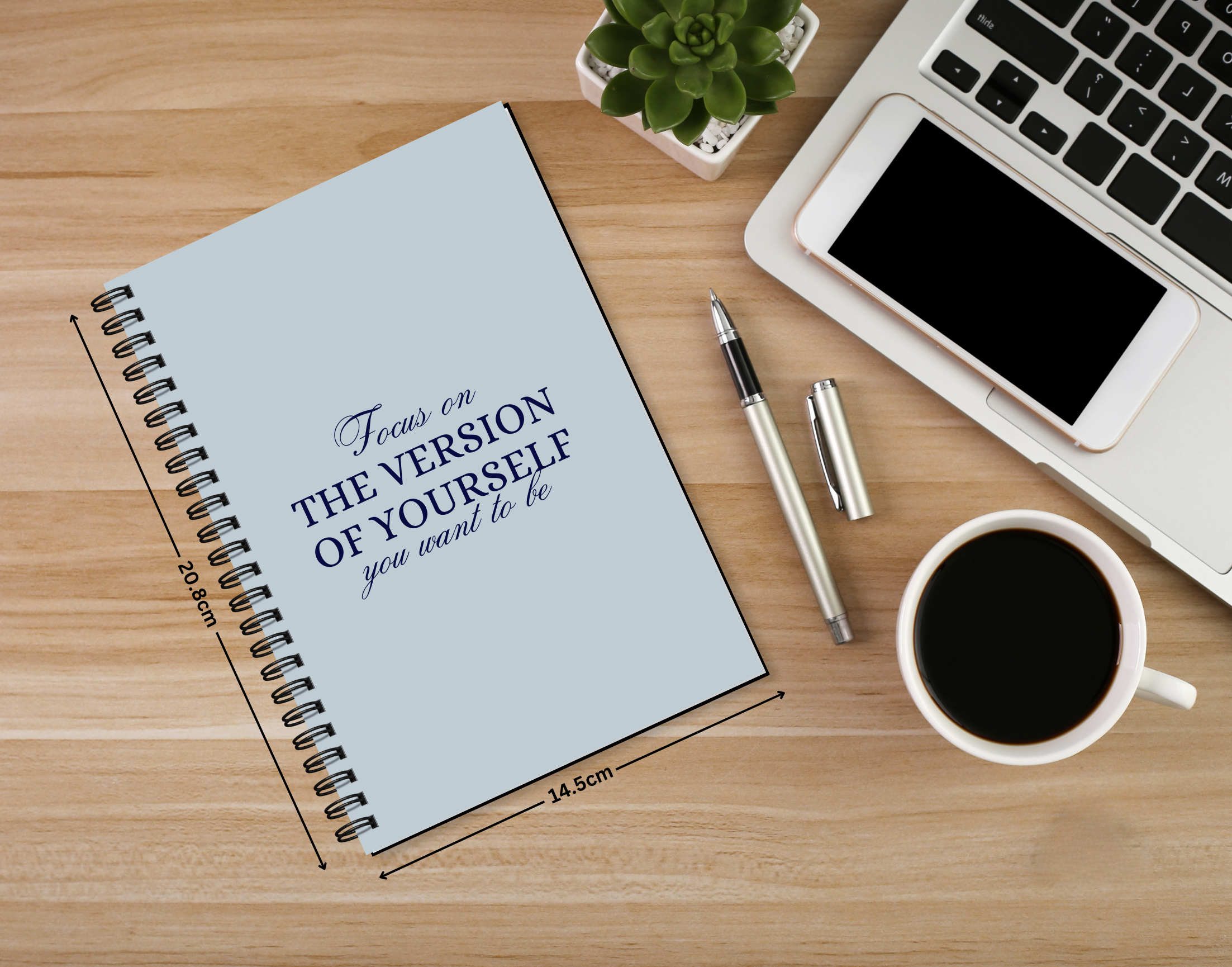 "FOCUS ON YOURSELF" Elegant & Inspiring Diary for Daily Reflection