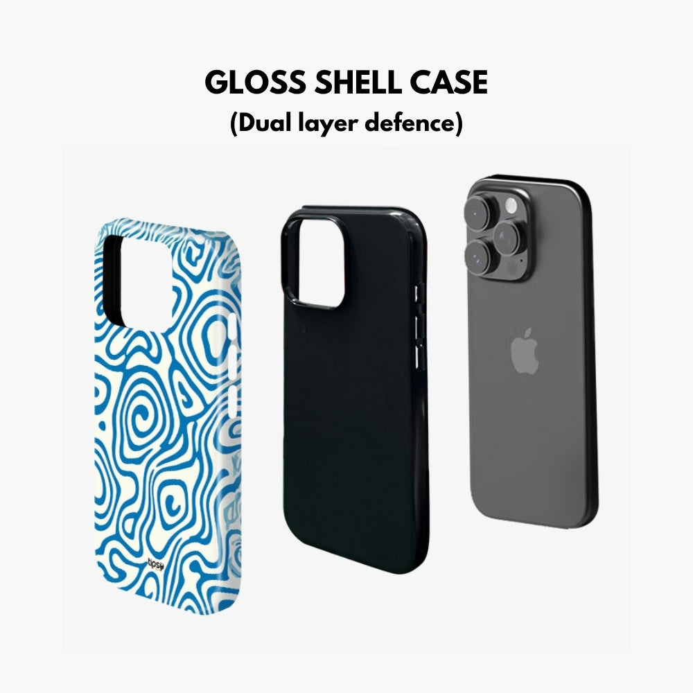 "Blue Minimal Pattern" -Mobile Covers Shock Resistant, Slim & Stylish Cases