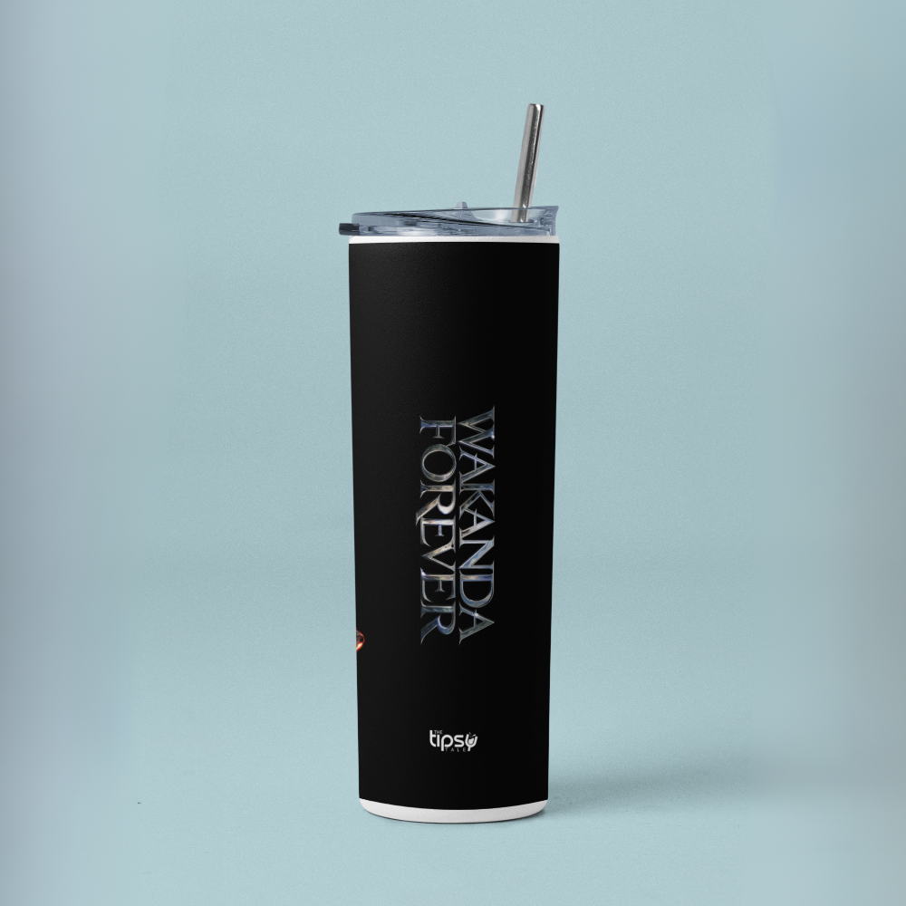 "Black Panther: Wakanda" Tumbler with Metal Straw