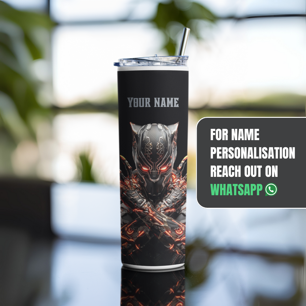 "Black Panther: Wakanda" Tumbler with Metal Straw