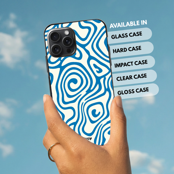 "Blue Minimal Pattern" -Mobile Covers Shock Resistant, Slim & Stylish Cases