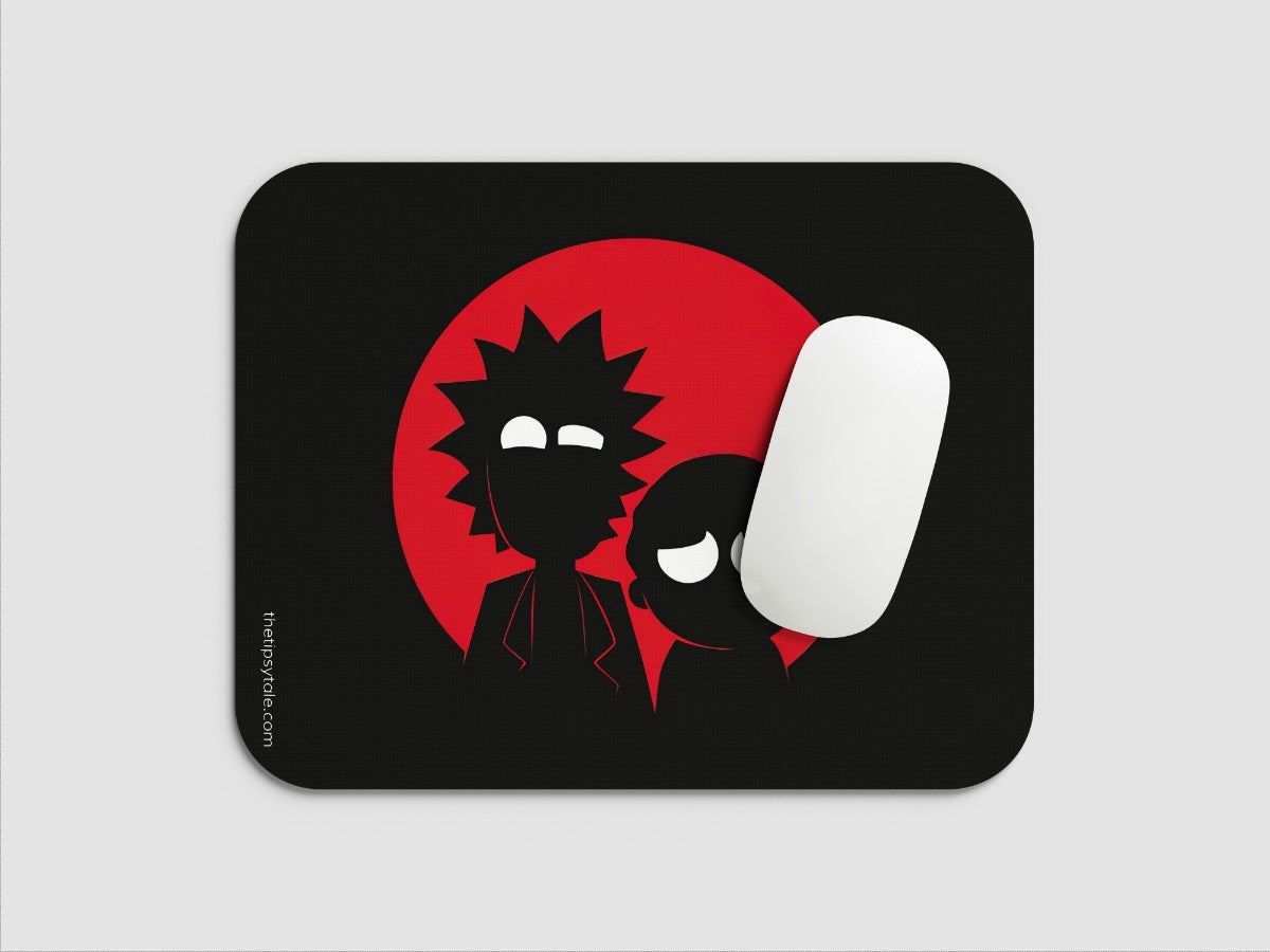 "SCARED RICK AND MORTY" Mousepad Enhance Your Workspace with Style