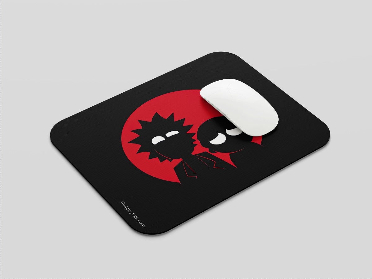 "SCARED RICK AND MORTY" Mousepad Enhance Your Workspace with Style