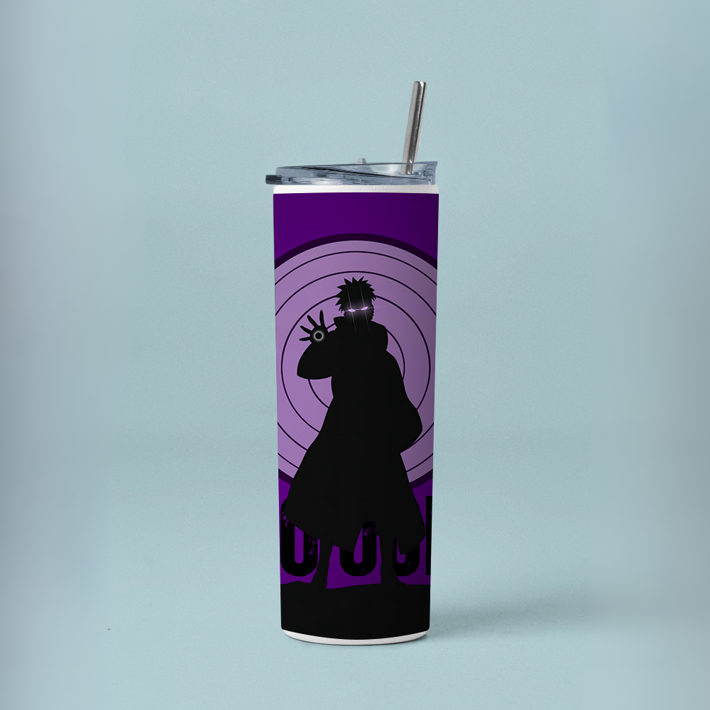 "Obito Uchiha: Naruto" Tumbler with Metal Straw