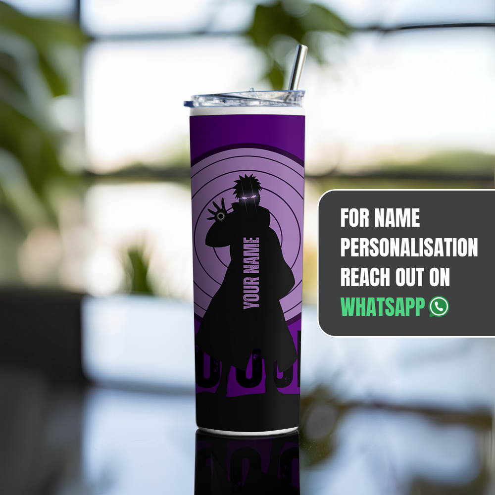 "Obito Uchiha: Naruto" Tumbler with Metal Straw