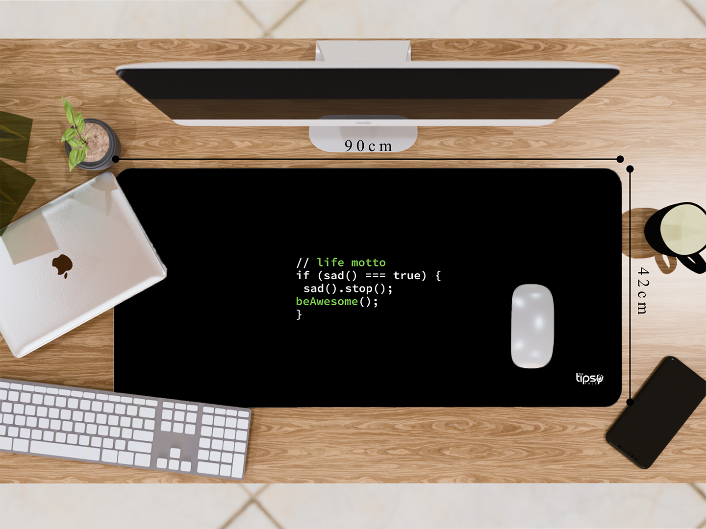 "CODE WITH A LIFE MOTTO" Gaming Mousepad- Elevate Your Gaming Experience