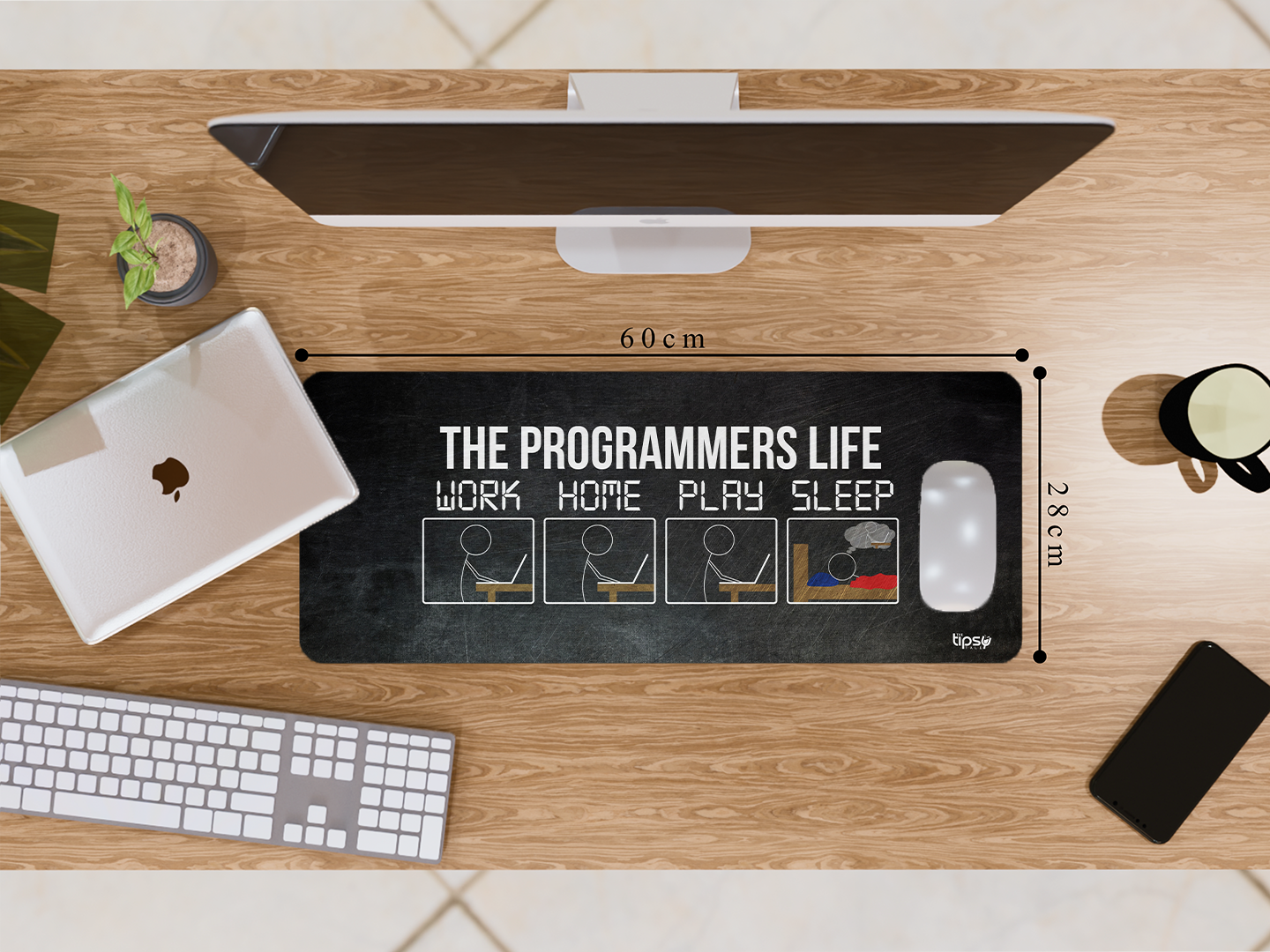 "THE PROGRAMMERS LIFE: WORK| HOME| PLAY| SLEEP" Gaming Mousepad- Elevate Your Gaming Experience