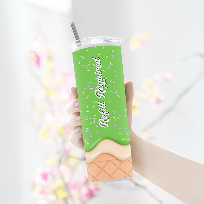 "PISTA ICECREAM" Tumbler with Metal Straw