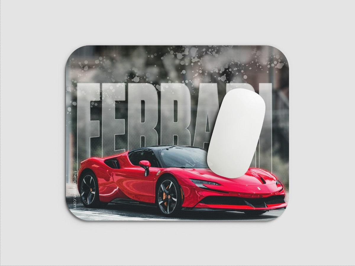"Ferrari Redline" Mousepad Enhance Your Workspace with Style