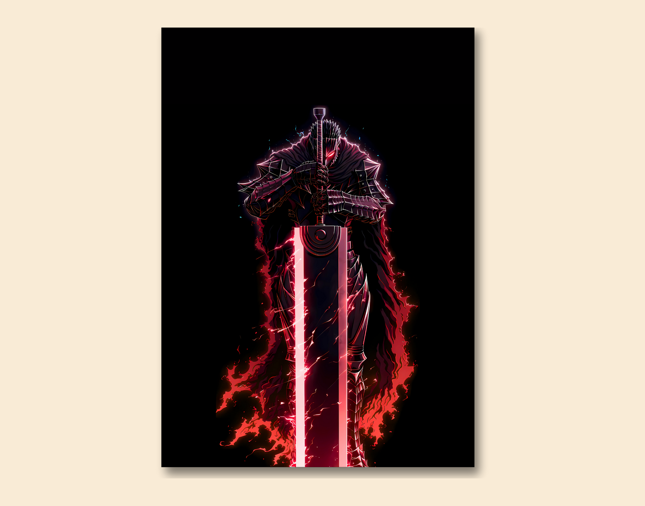 "GUTS- MANGA SERIES"- Shiny & Sturdy Metallic Poster  Art That Pops & Sticks